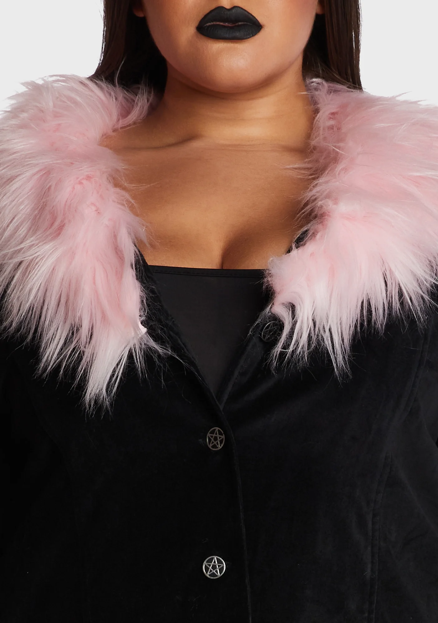 Plus Morbid Beauty Velveteen Coat - Image 5