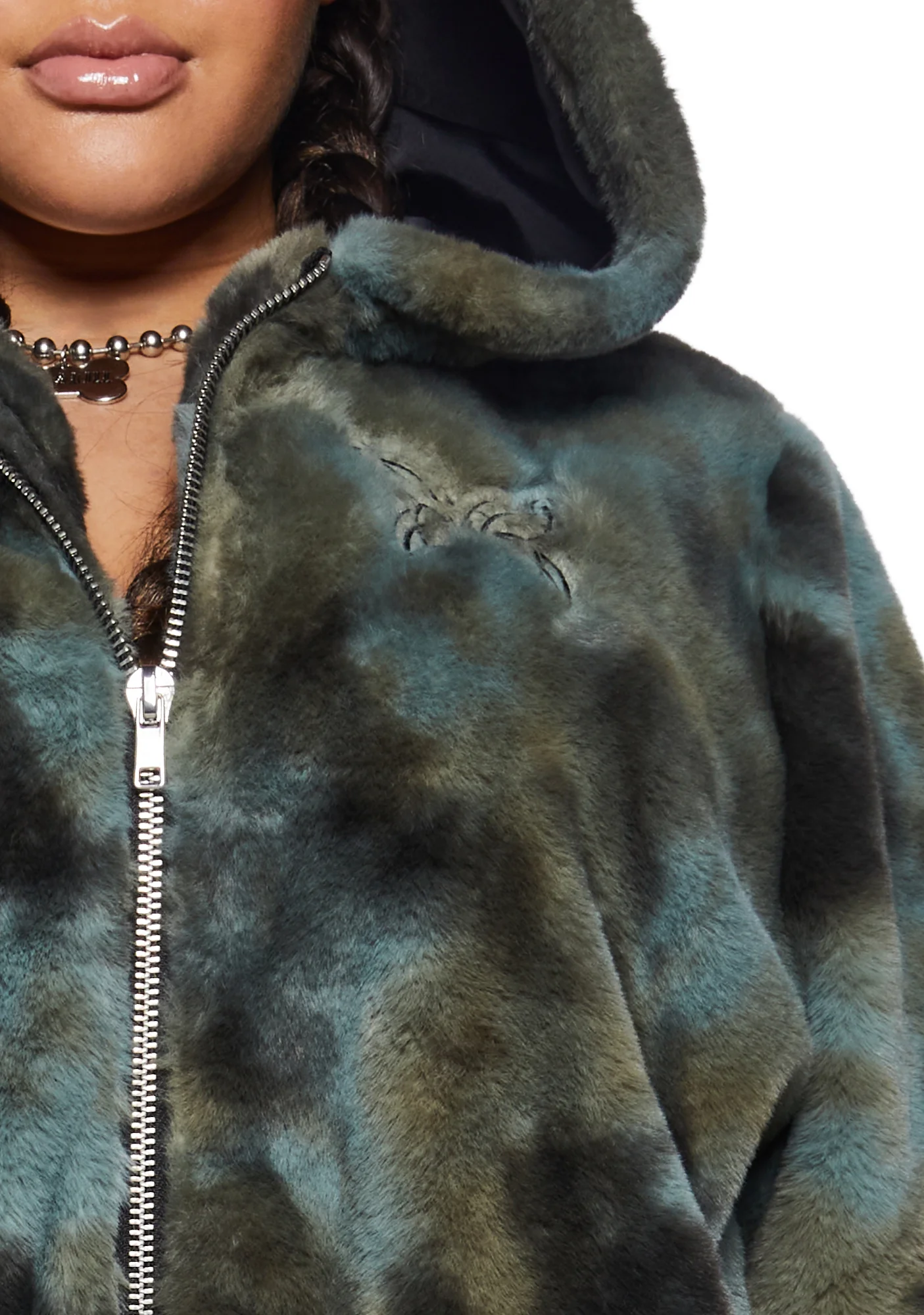Plus Mythical Memories Faux Fur Hoodie - Image 5