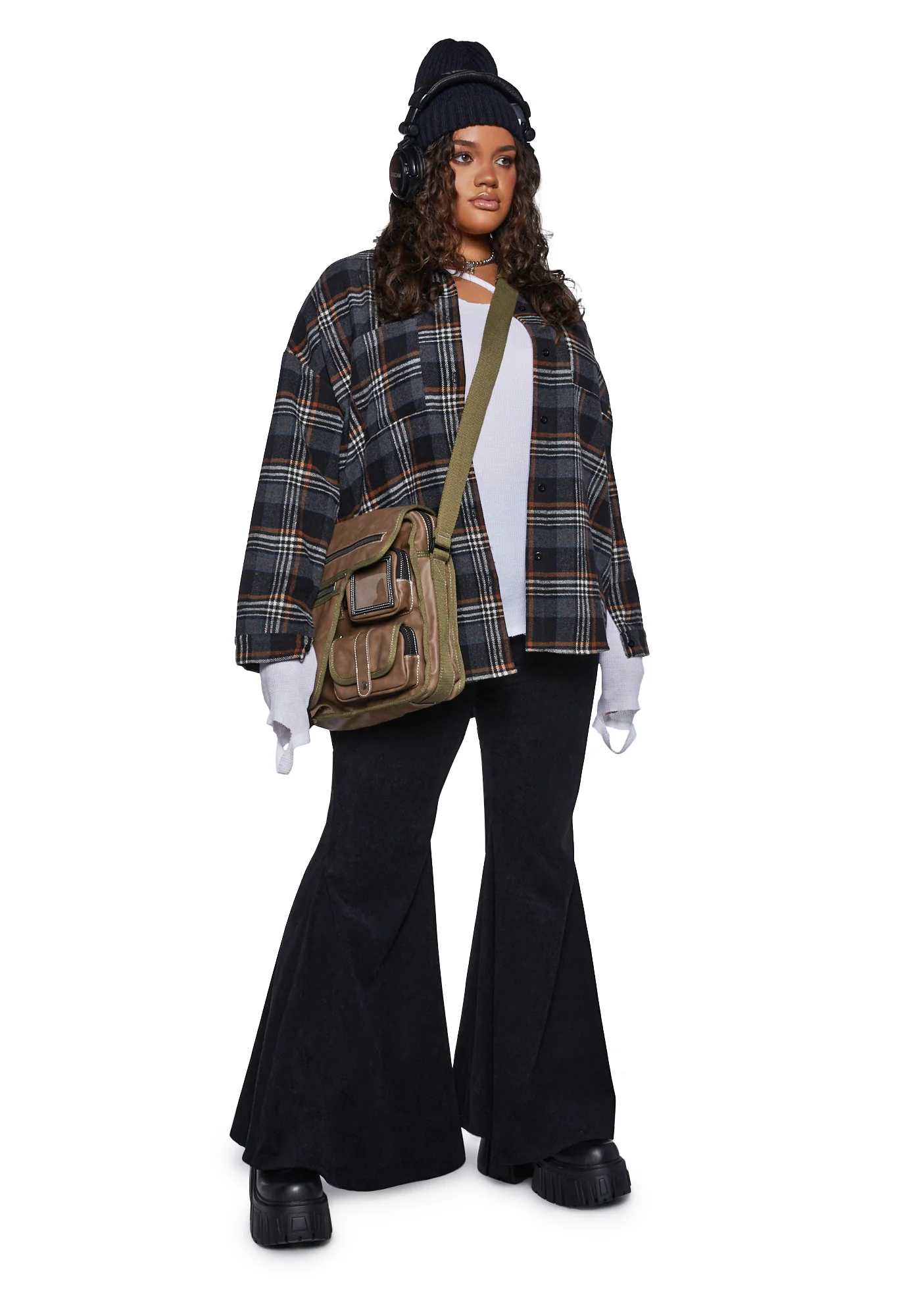Plus Never Mind Flared Pants - Black - Image 2