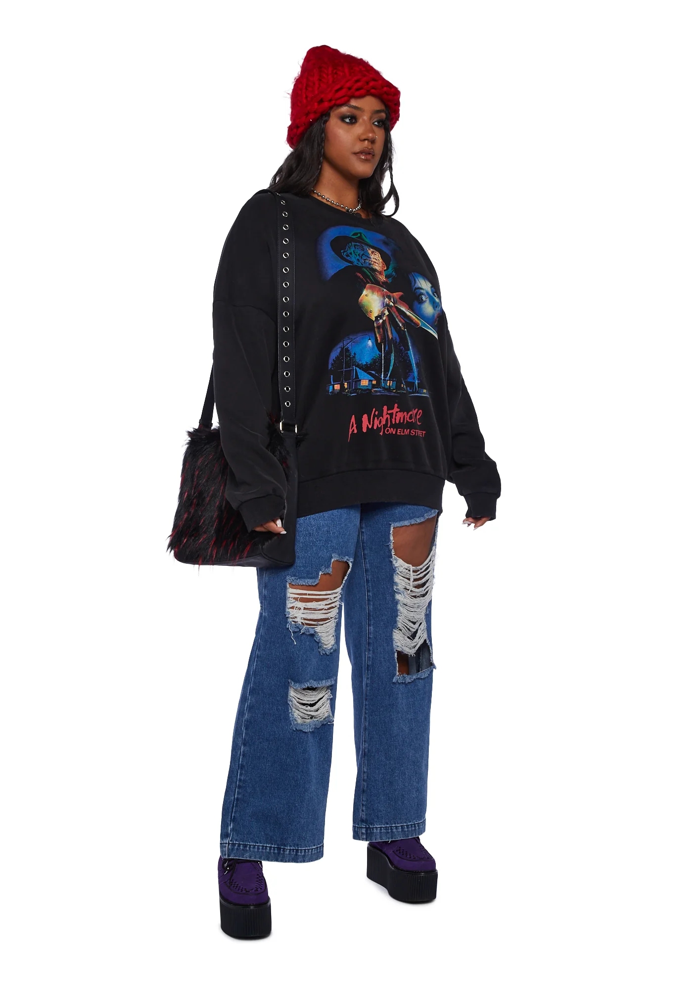 Plus New Nightmares Oversized Sweatshirt - Image 2