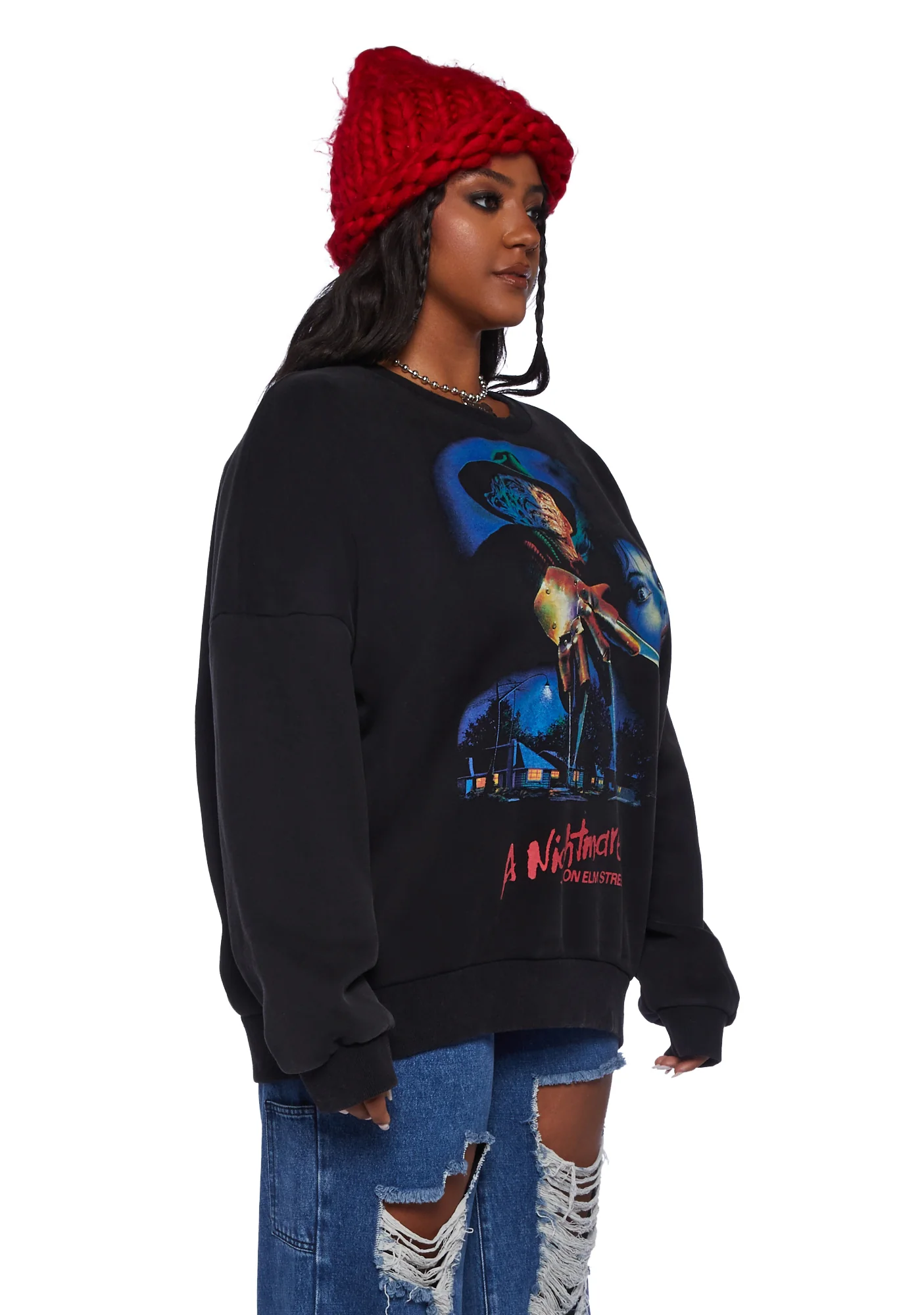 Plus New Nightmares Oversized Sweatshirt - Image 3
