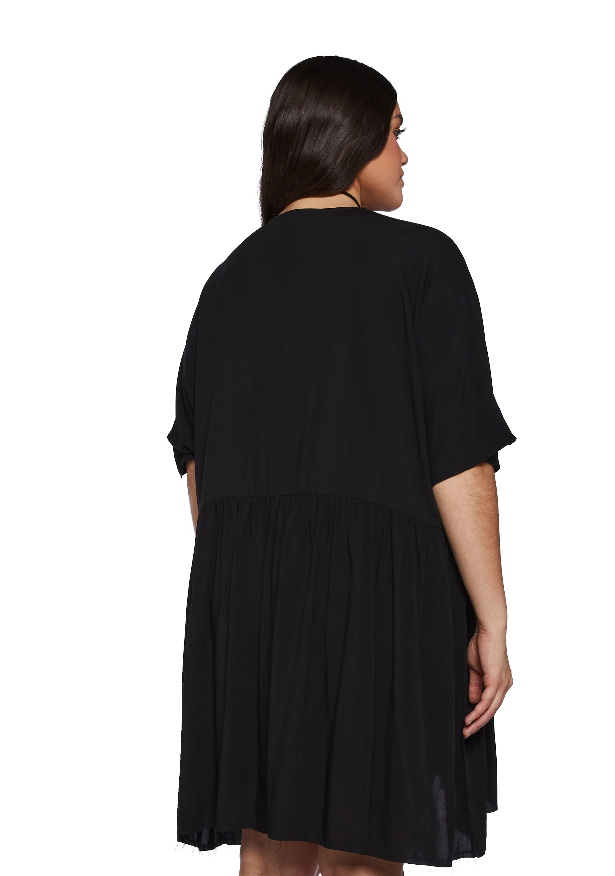 Plus Not Your Babydoll Dress - Black - Image 4