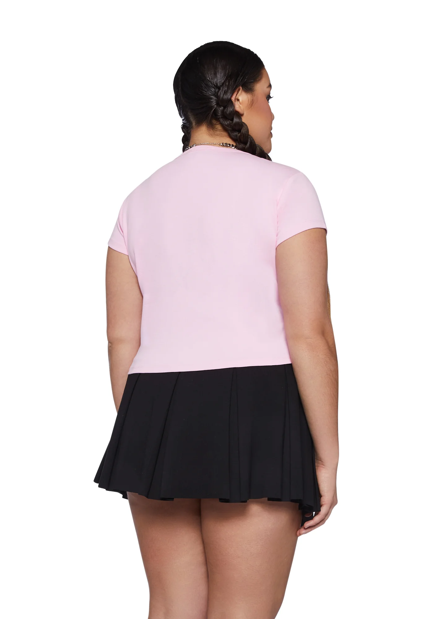 Plus Only Girls Baby Tee-Pink - Image 4