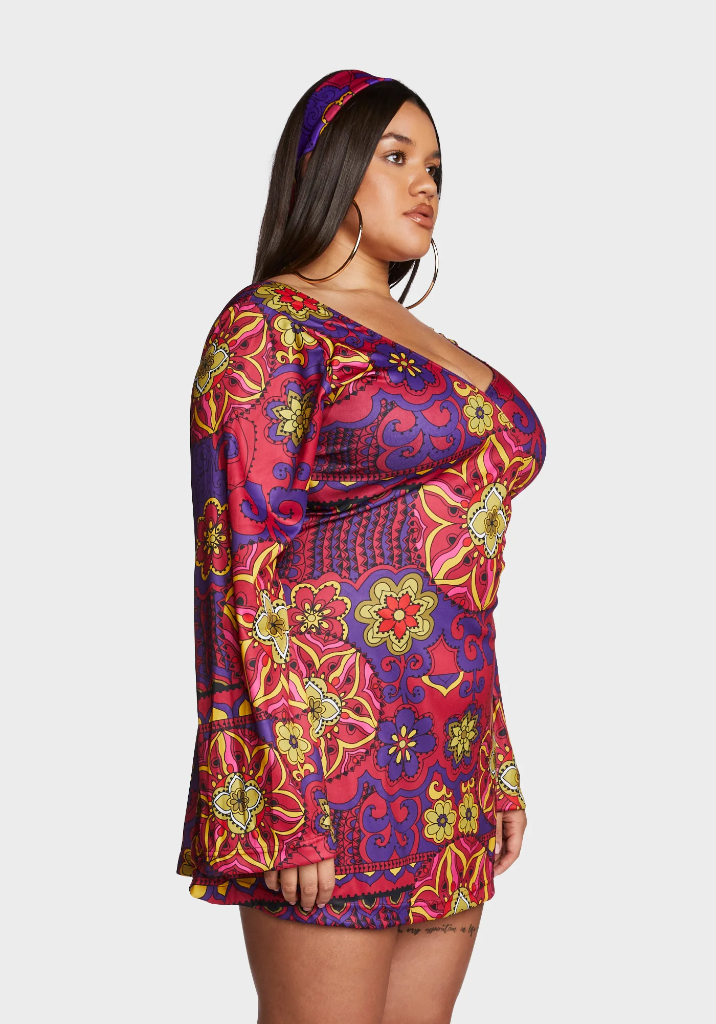 Plus Peace And Love Hippie Costume - Image 3