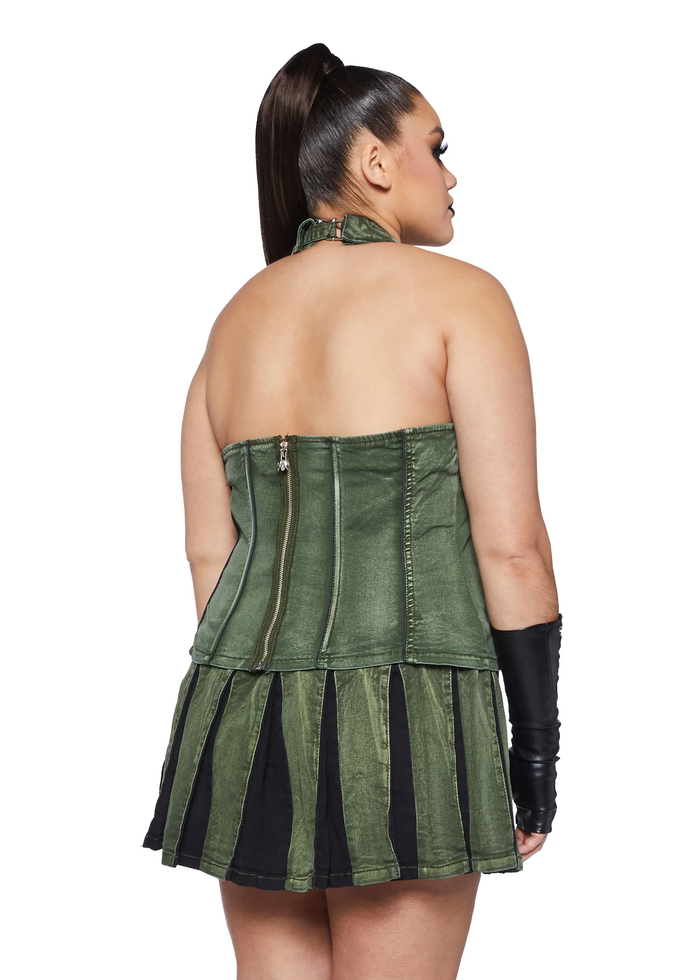 Plus Peace Corset Vest - Green - Image 4