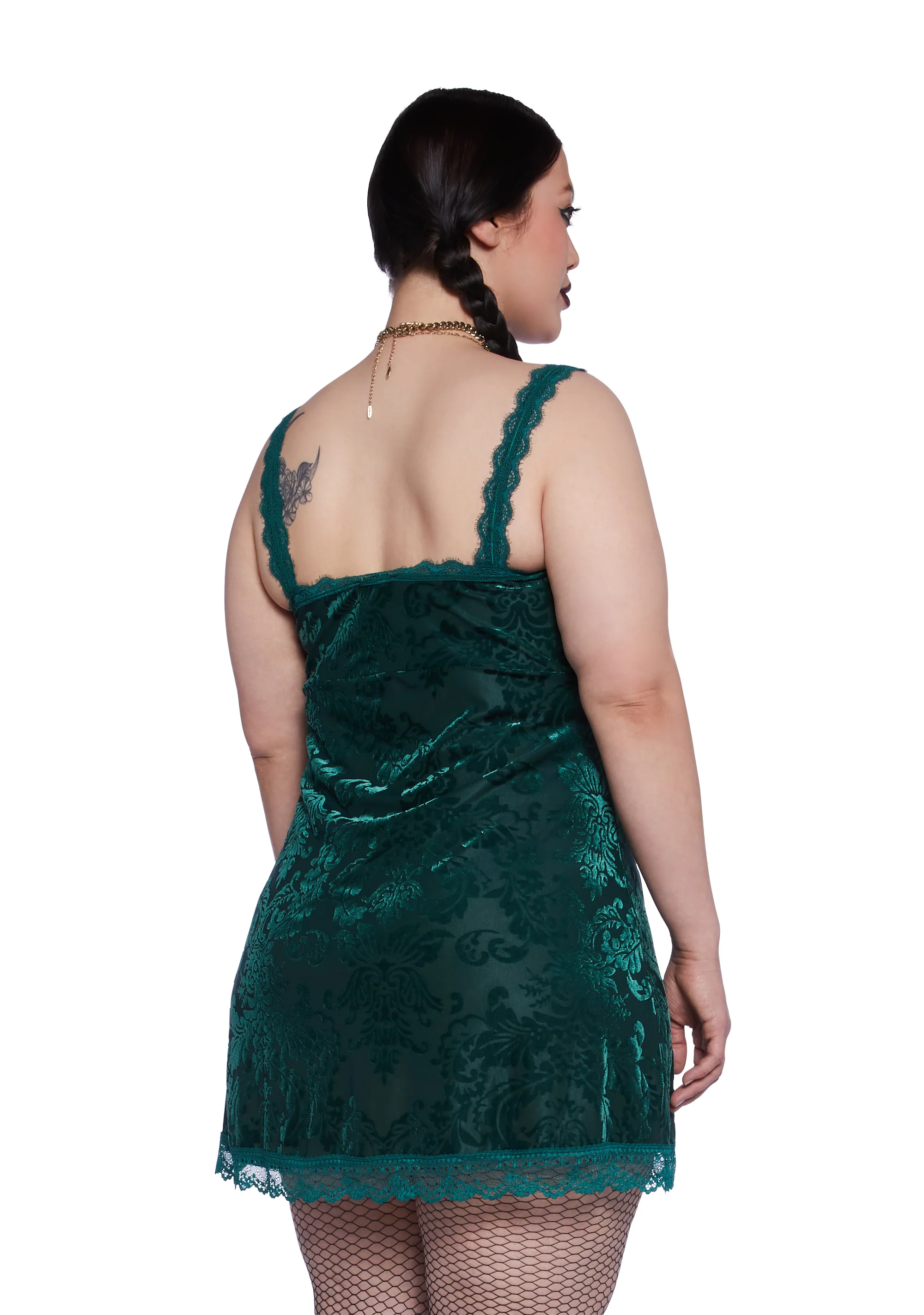 Plus Practical Magic Velvet Dress - Image 4