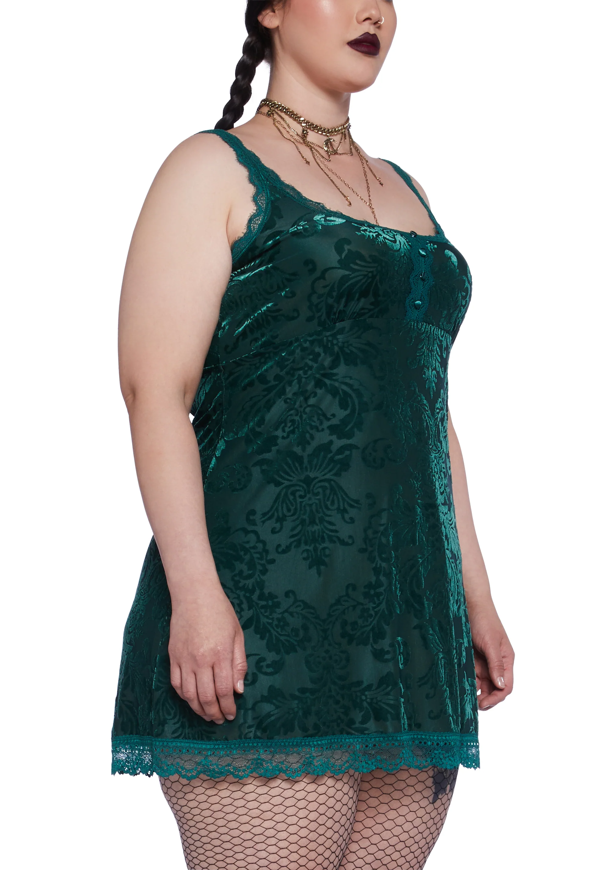 Plus Practical Magic Velvet Dress - Image 5