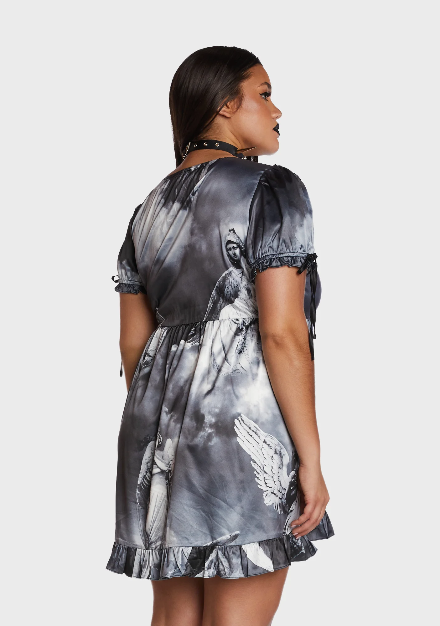Plus Revenant Faces Babydoll Dress - Image 4