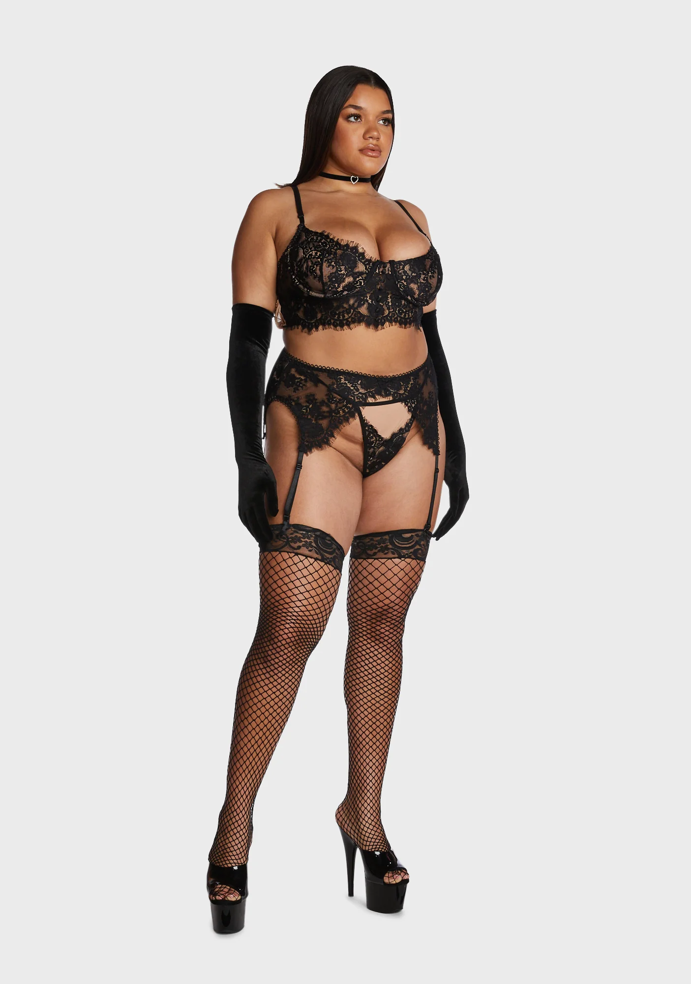 Plus Romance Is Dead Lingerie Set - Image 5