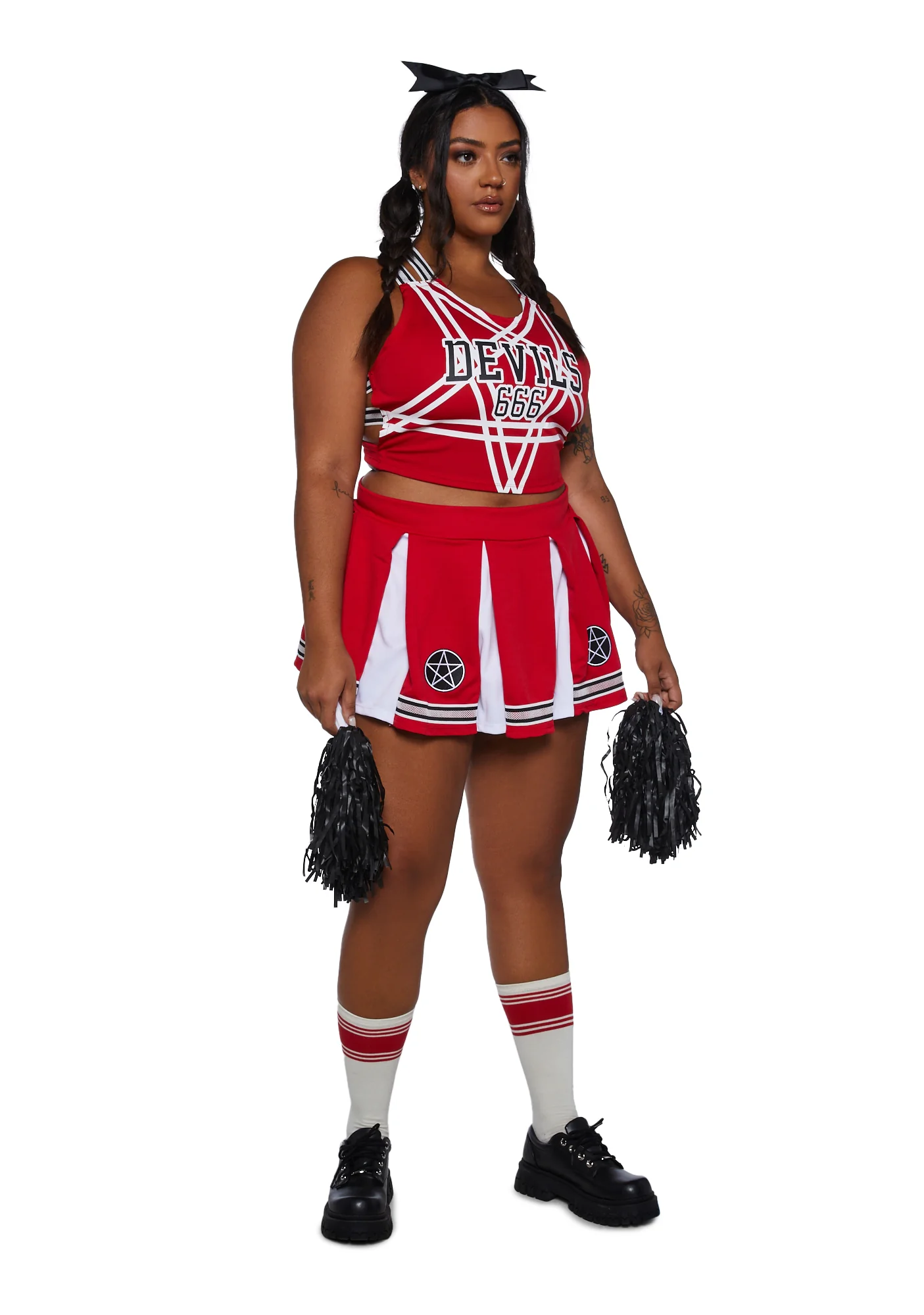 Plus Satan's Cheerleader Costume Set - Image 6