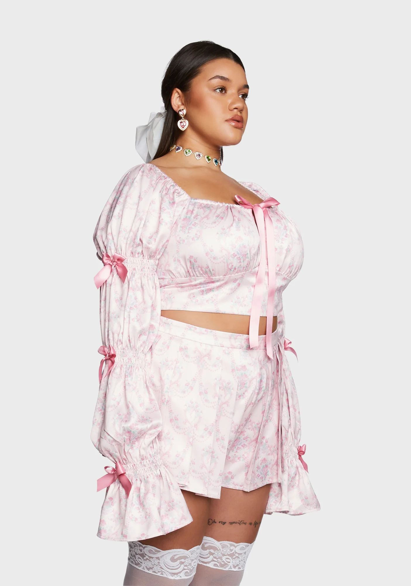 Plus Scandal Sheet Long Sleeve Top - Pink - Image 5