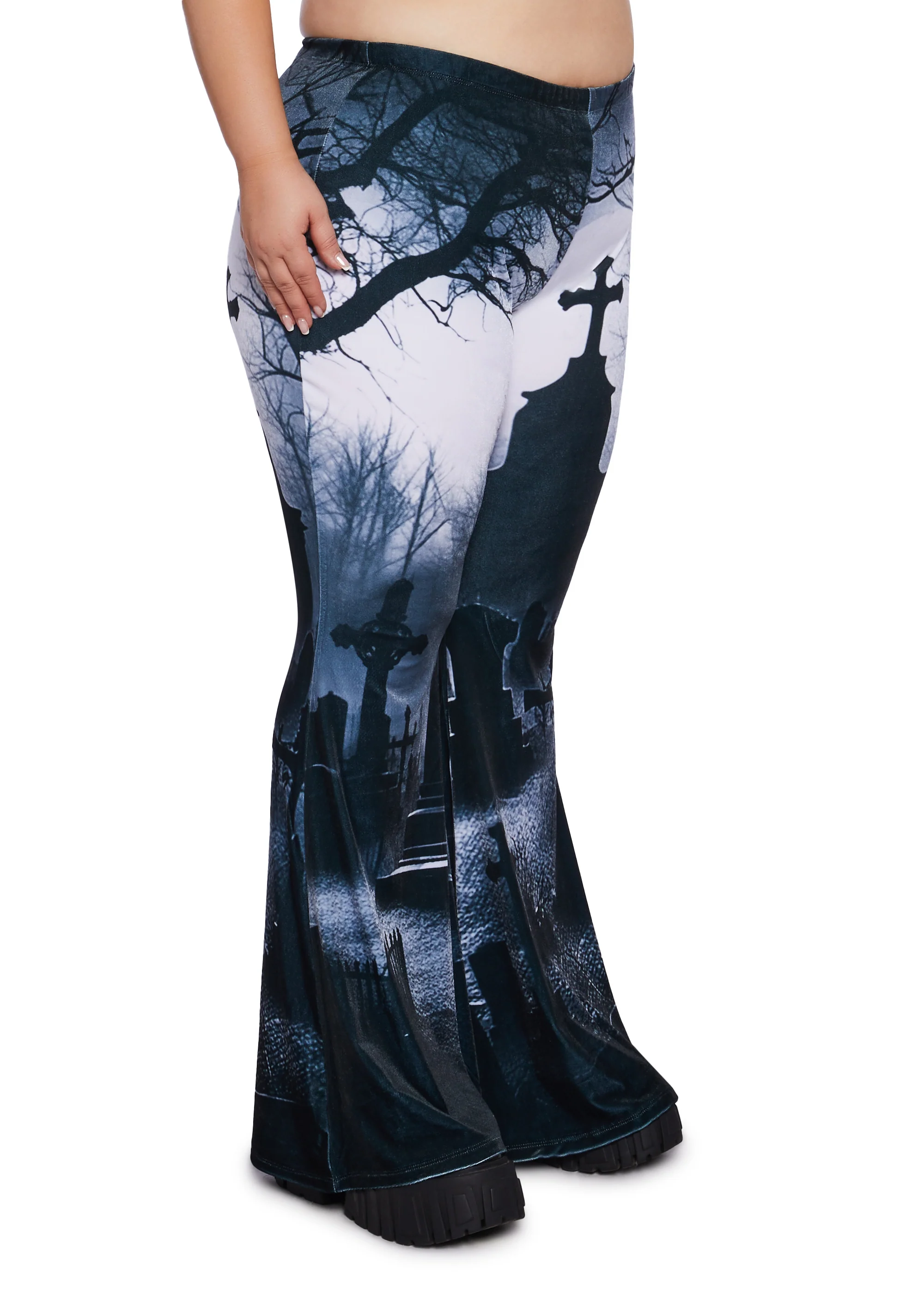 Plus Spooky Sanctuary Flare Pants - Image 3