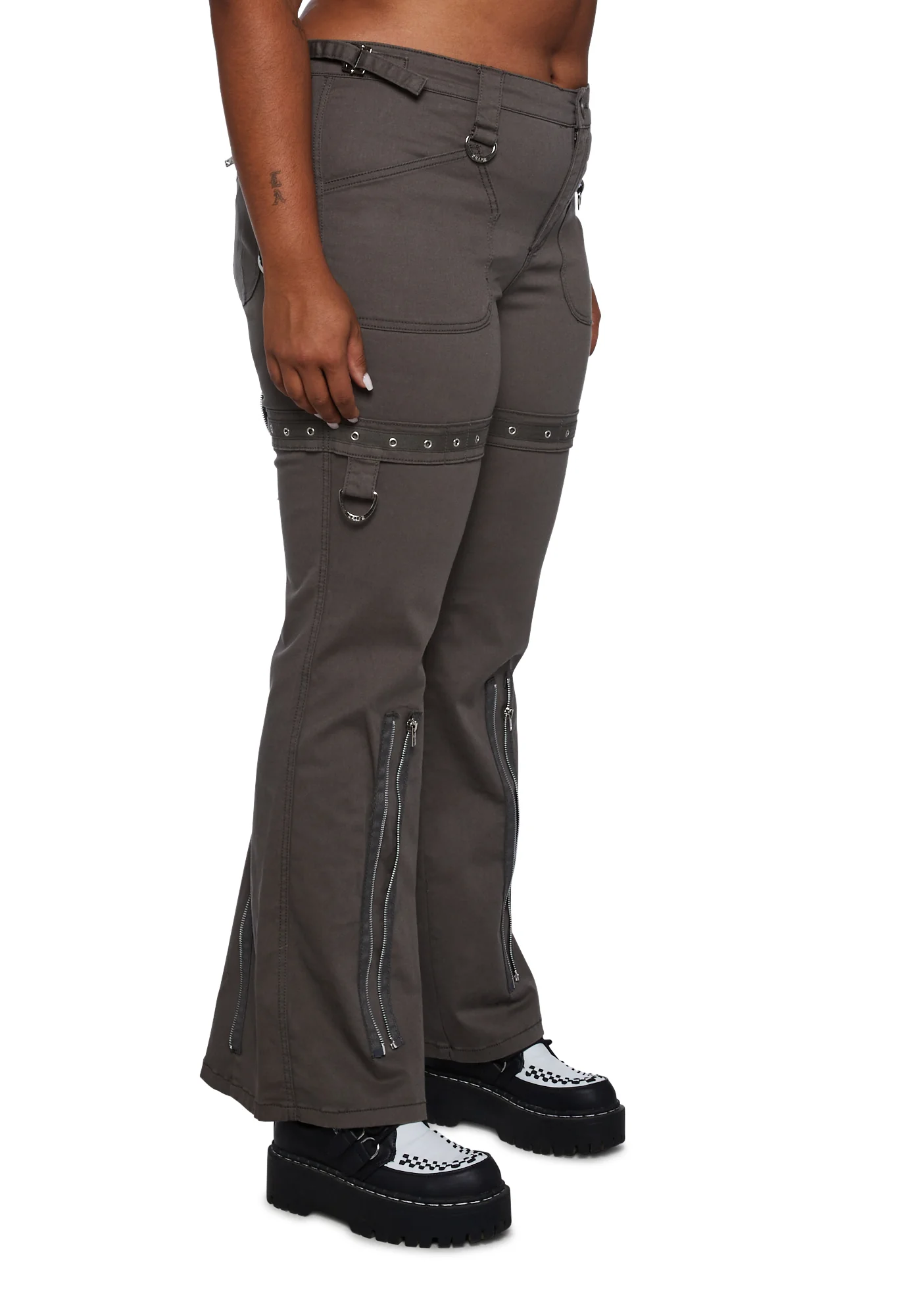 Plus Super Eyelet Low Waist Pants - Image 3