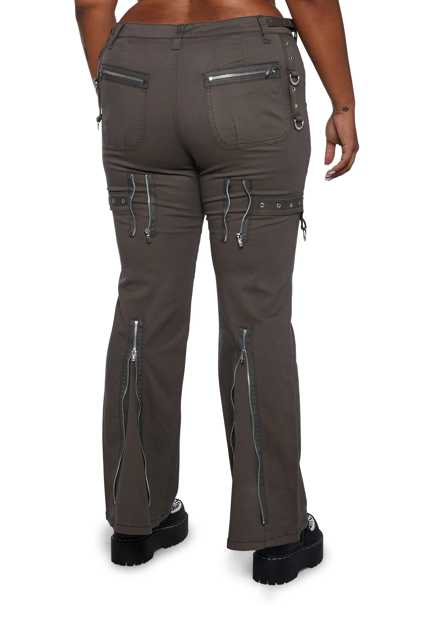 Plus Super Eyelet Low Waist Pants - Image 4