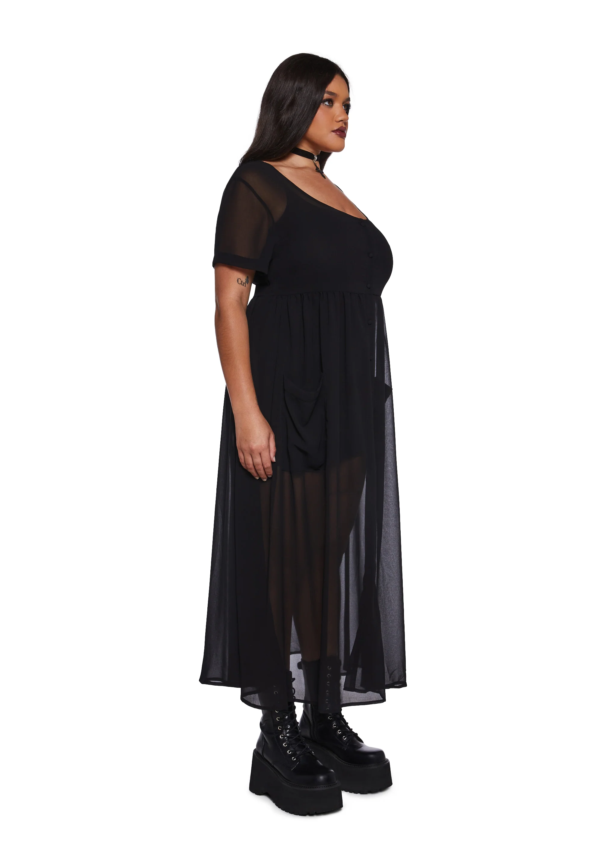 Plus Supernatural Rituals Sheer Maxi Dress - Image 3