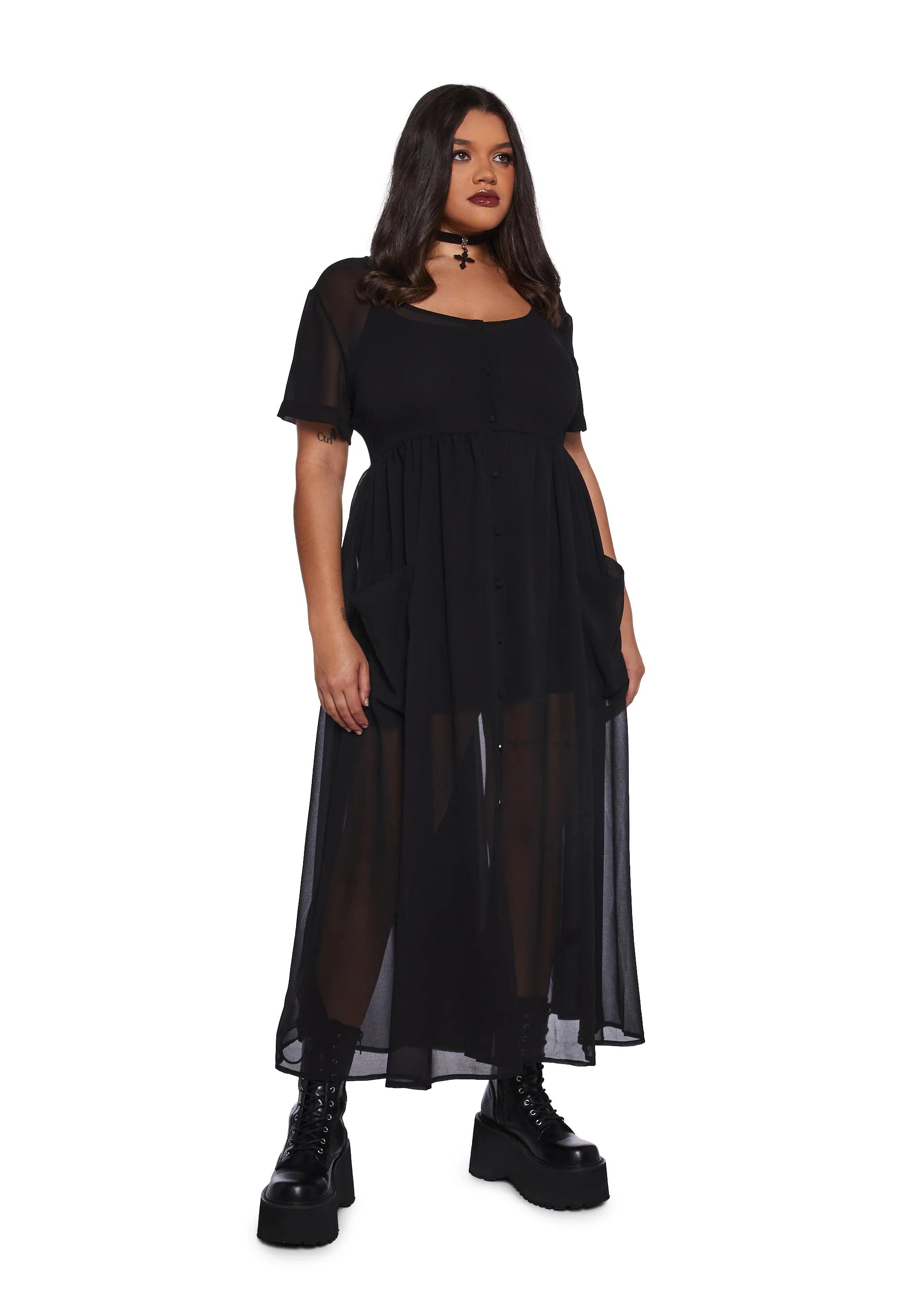 Plus Supernatural Rituals Sheer Maxi Dress - Image 5