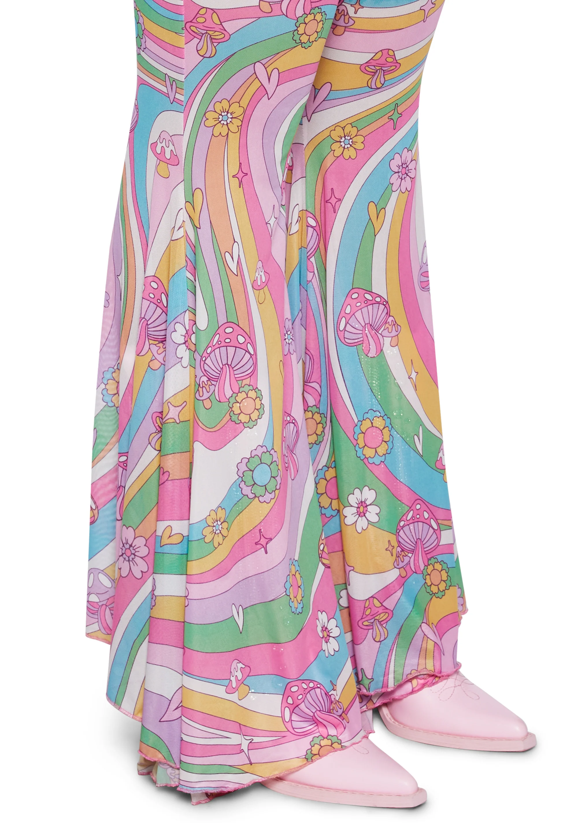 Plus Technicolor Dreams Flare Pants - Image 5