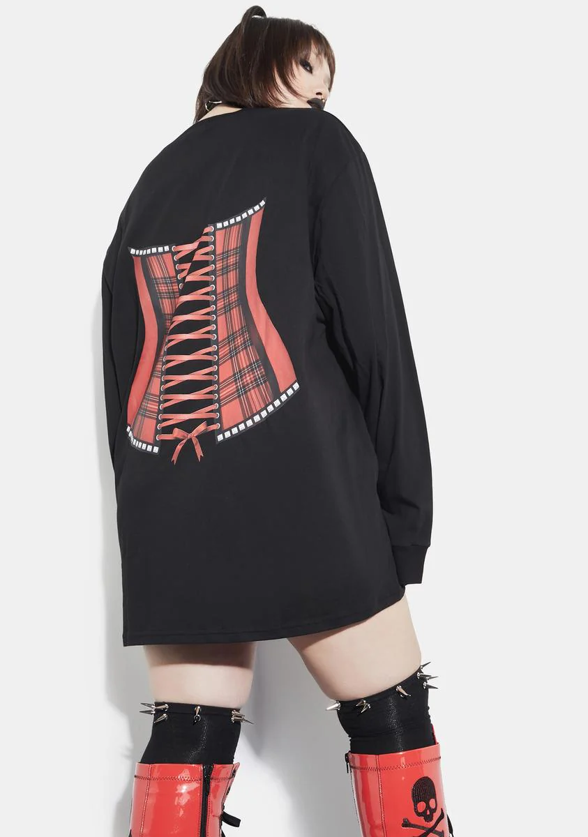 Plus Tempting Danger Corset Graphic Tee - Image 4