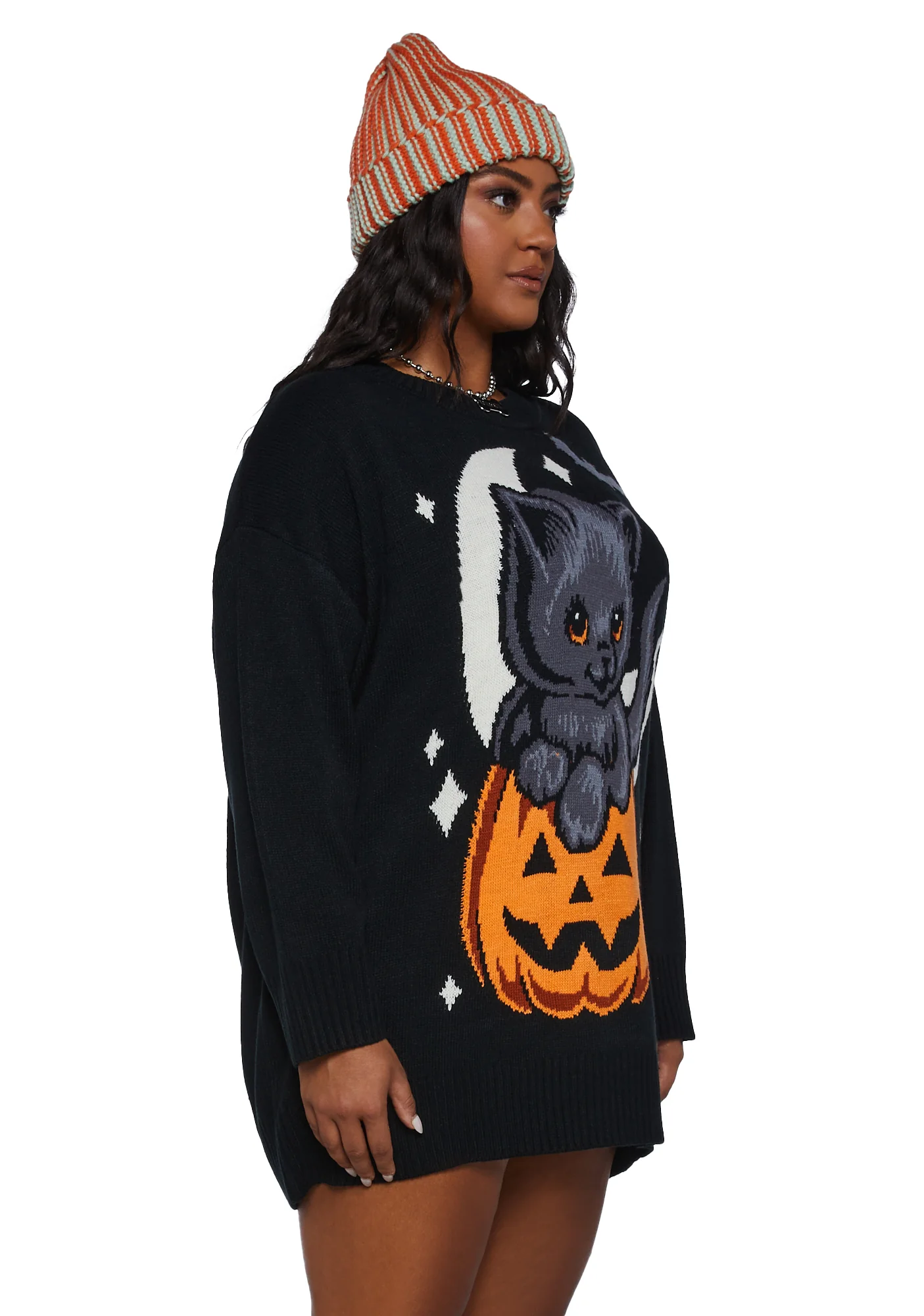 Plus Too Cute To Spook Oversized Sweater - Image 3