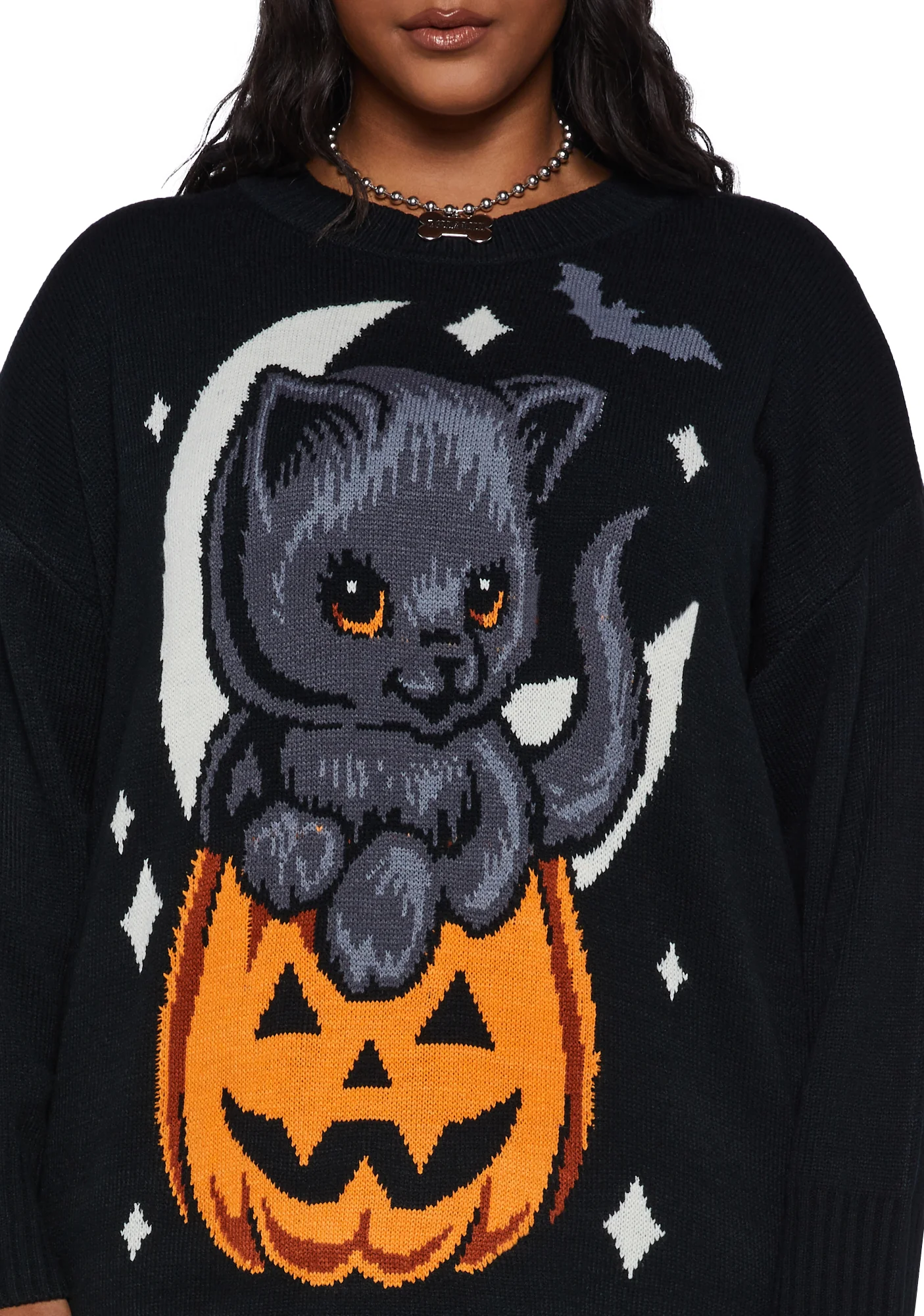Plus Too Cute To Spook Oversized Sweater - Image 5