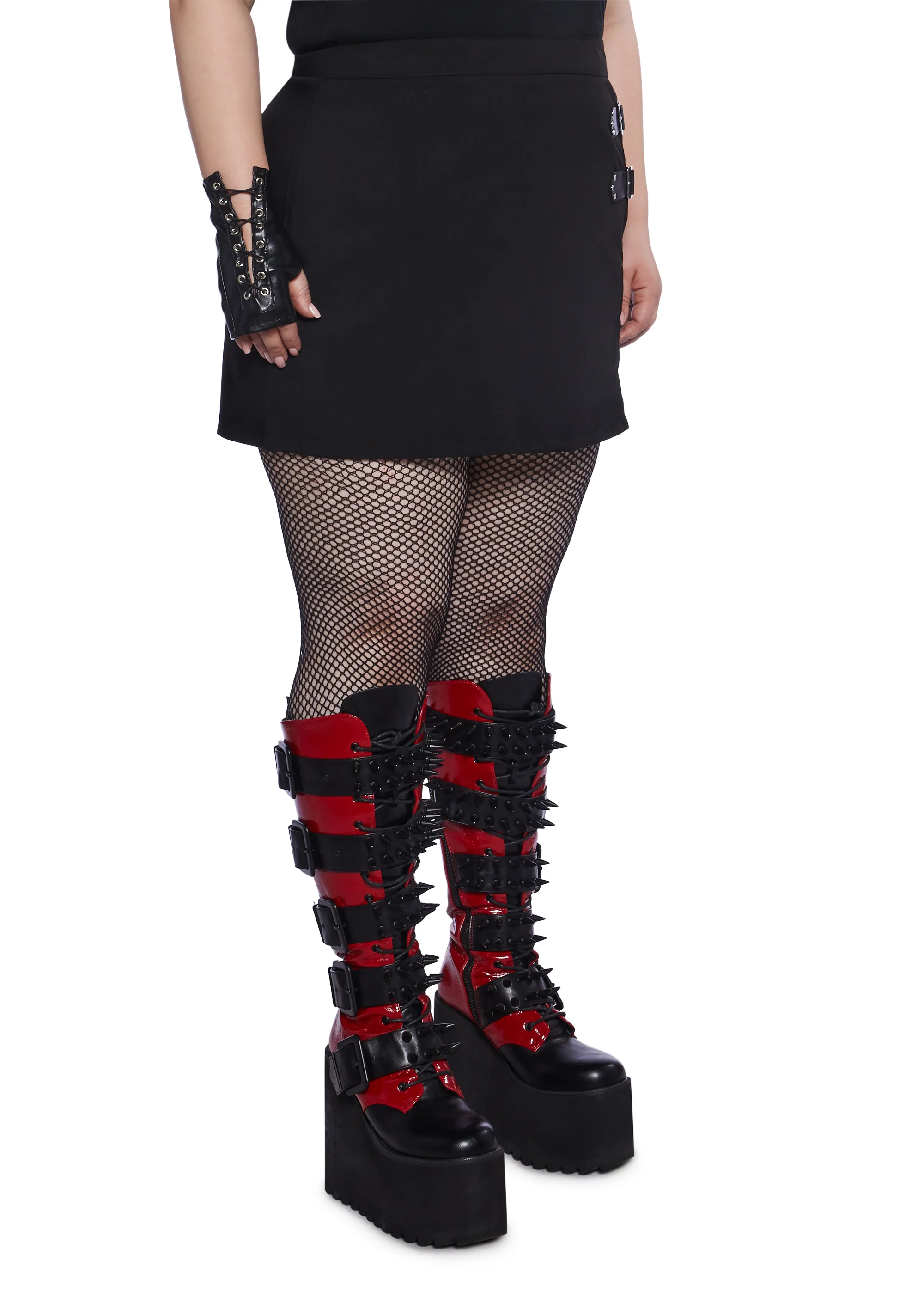 Plus Twilight Doom Mini Skirt - Black - Image 3
