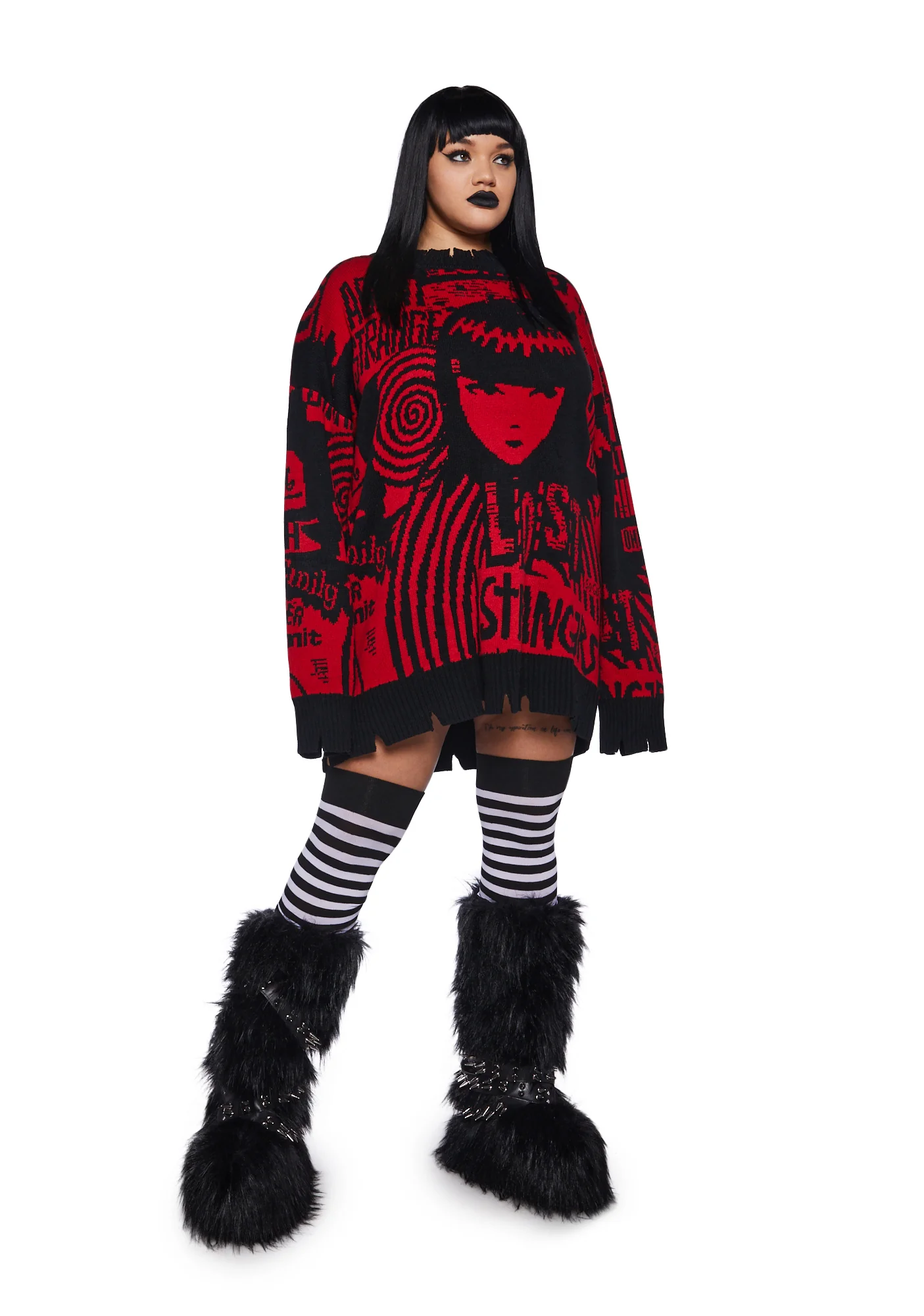 Plus Underground Rockstar Intarsia Sweater - Image 2