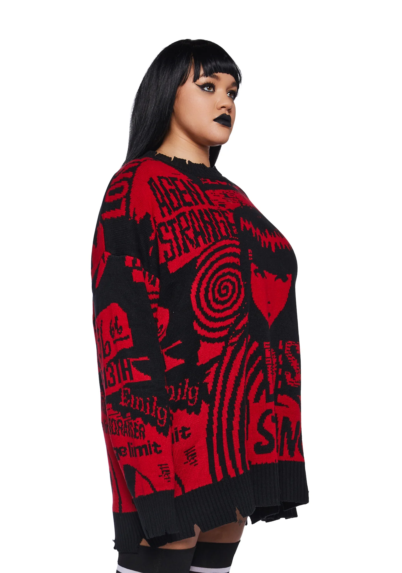 Plus Underground Rockstar Intarsia Sweater - Image 3