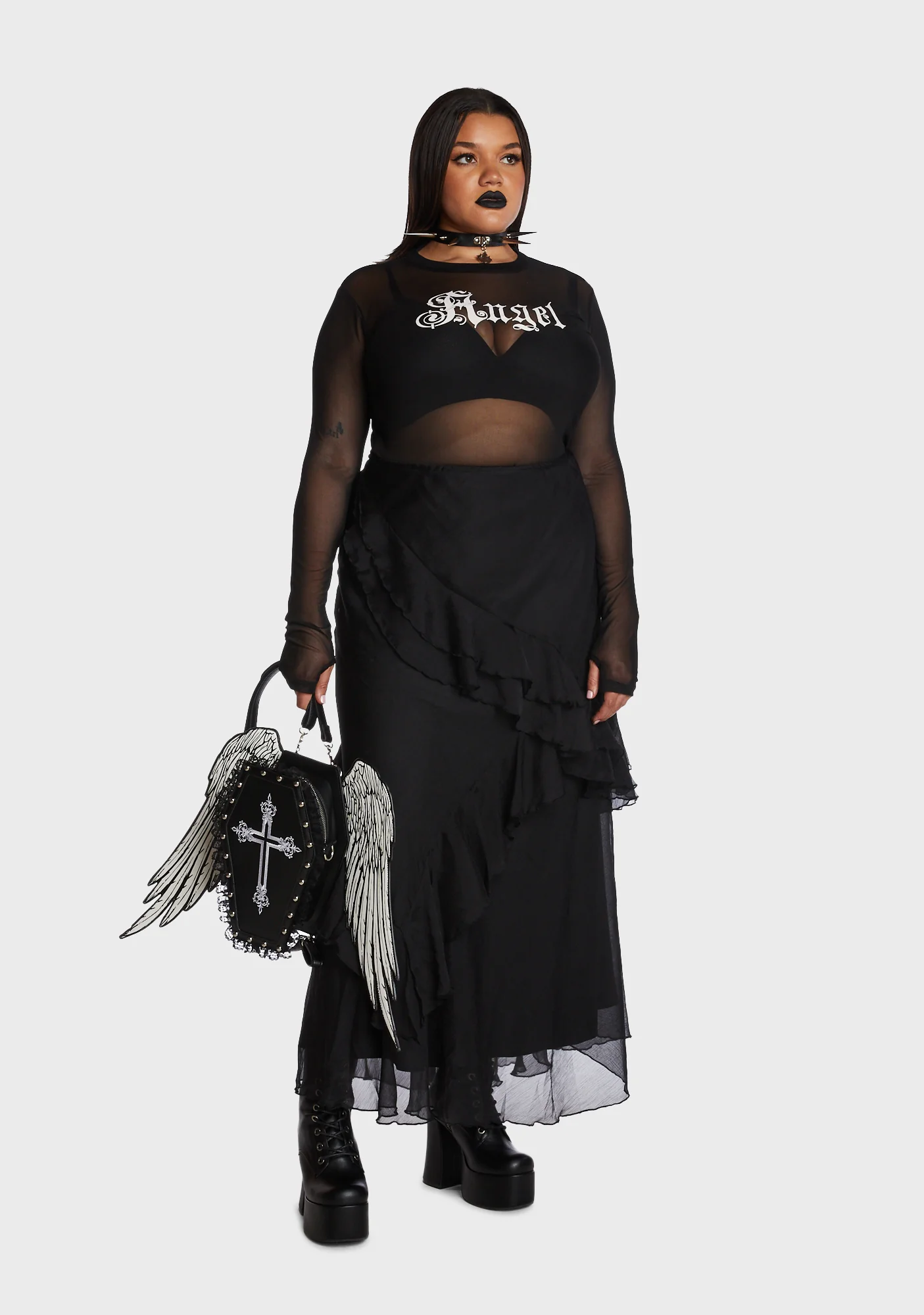 Plus Underworld Rising Mesh Top - Image 6