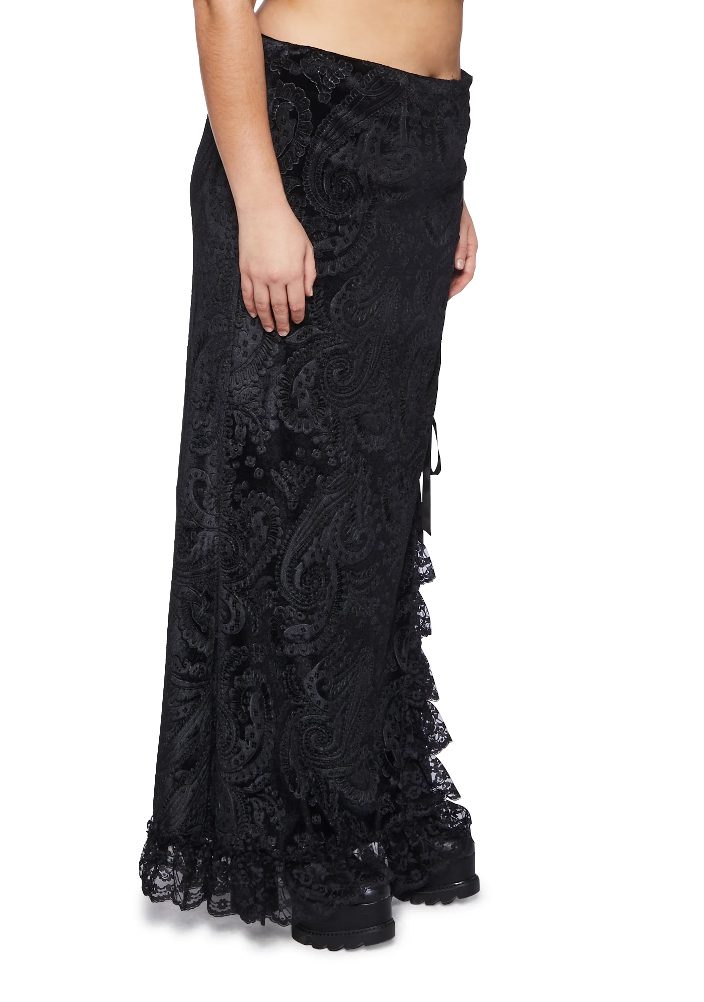 Plus Veiled Sorrows Maxi Skirt - Image 3