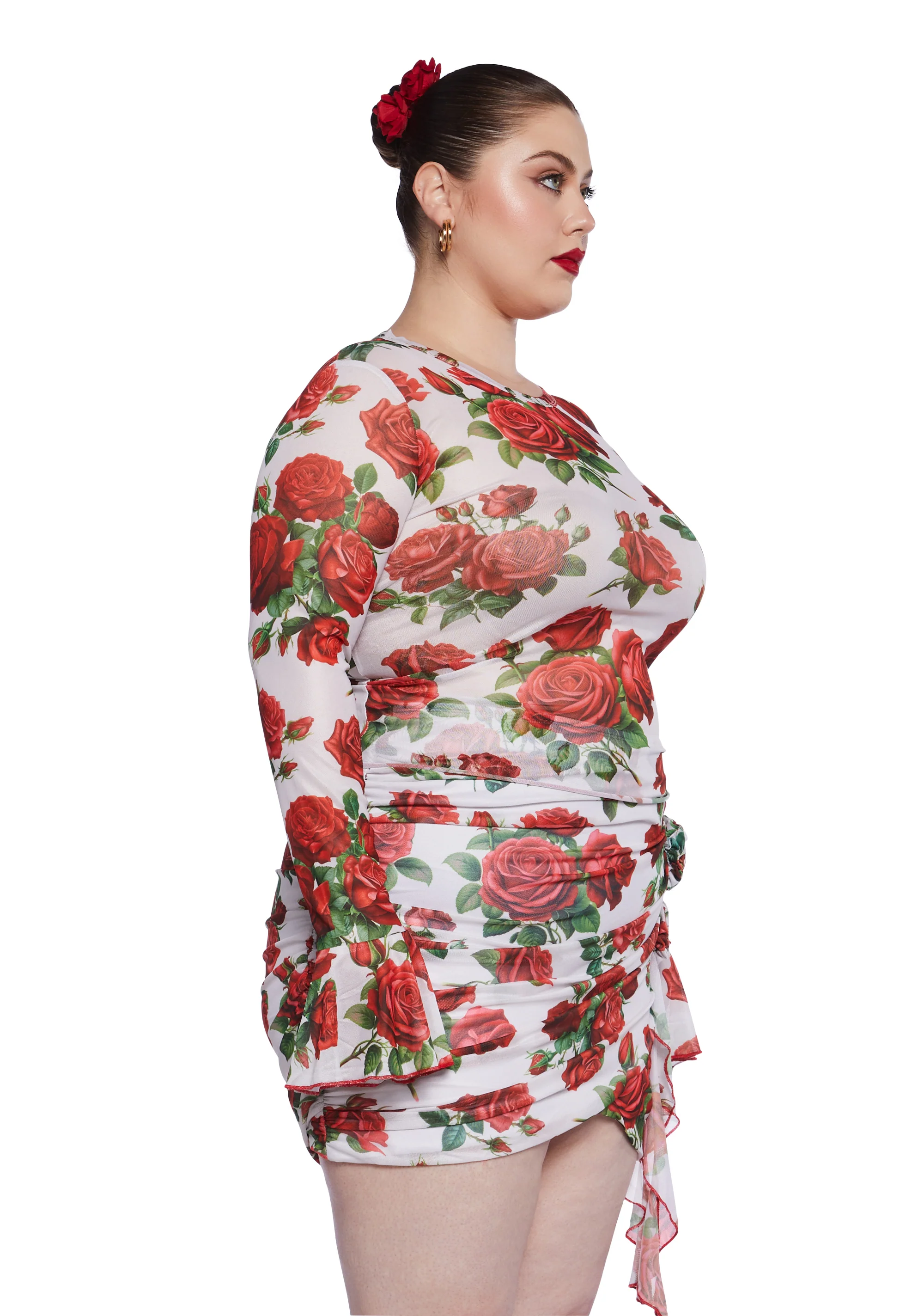 Plus Vibrant Love Long Sleeve Top - Image 3