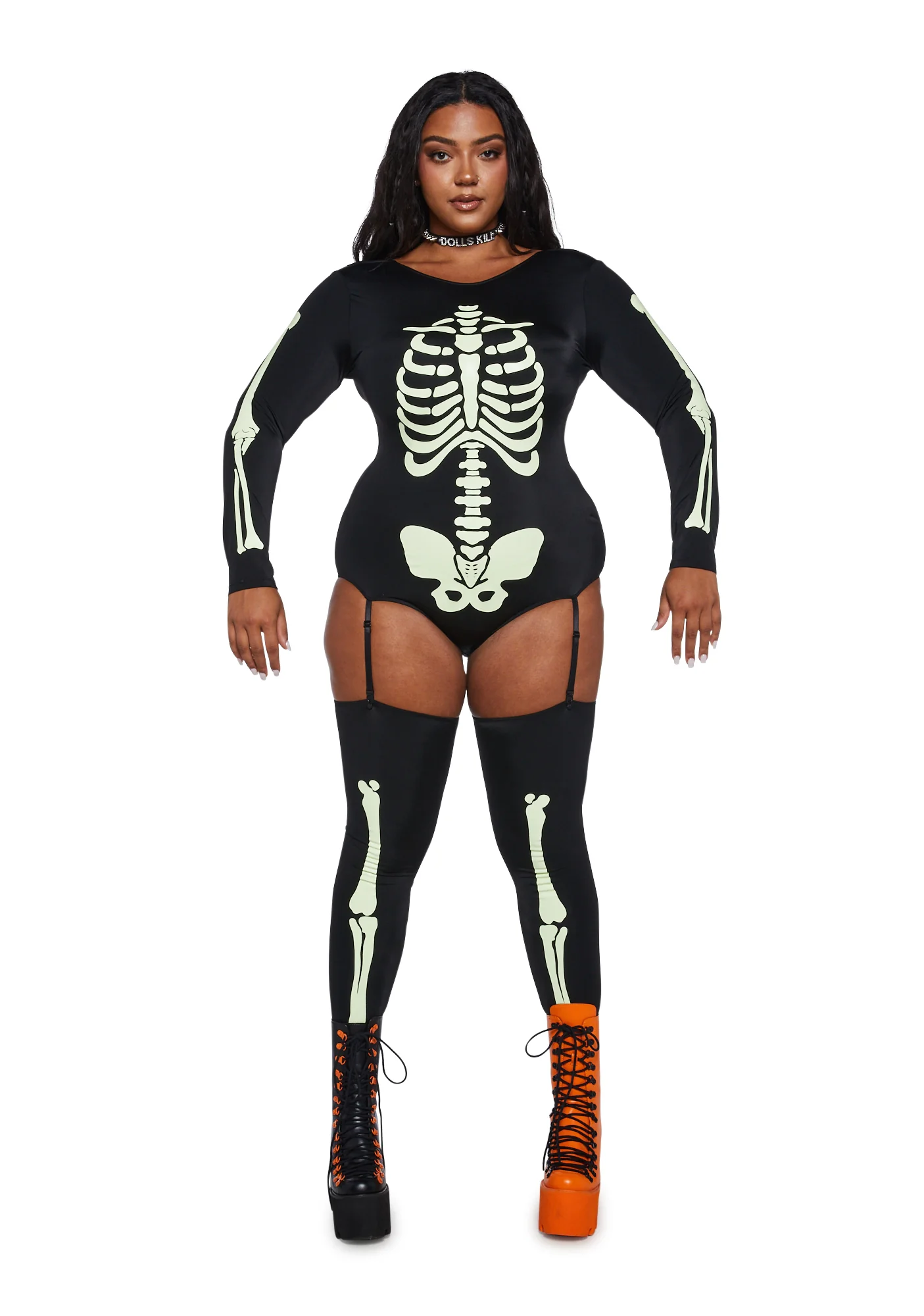 Plus Voodoo Glow Skull Costume - Image 2