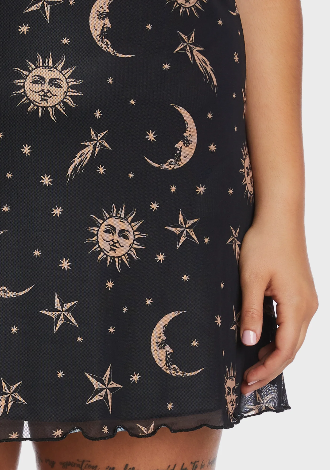 Plus Walk The Moon Slip Dress - Black - Image 5