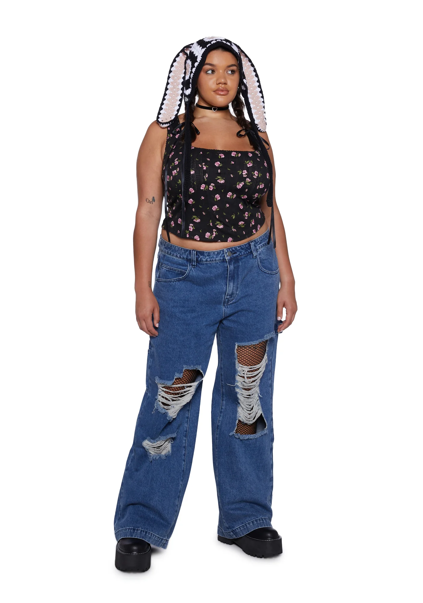Plus Weathered Soul Distressed Jeans - Image 5