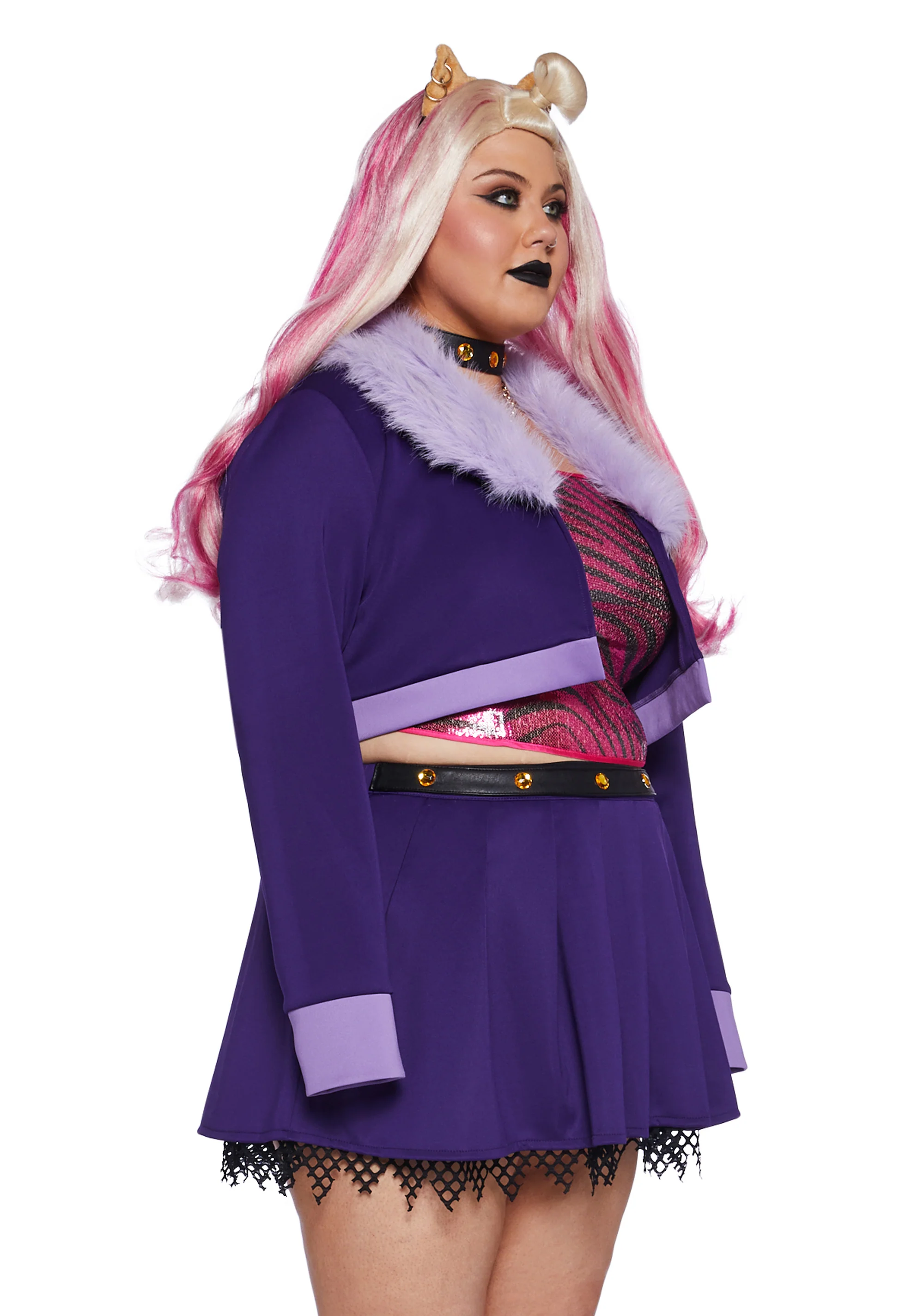 Plus Werewolf High School Student Premium Costume And Wig Set - Image 3