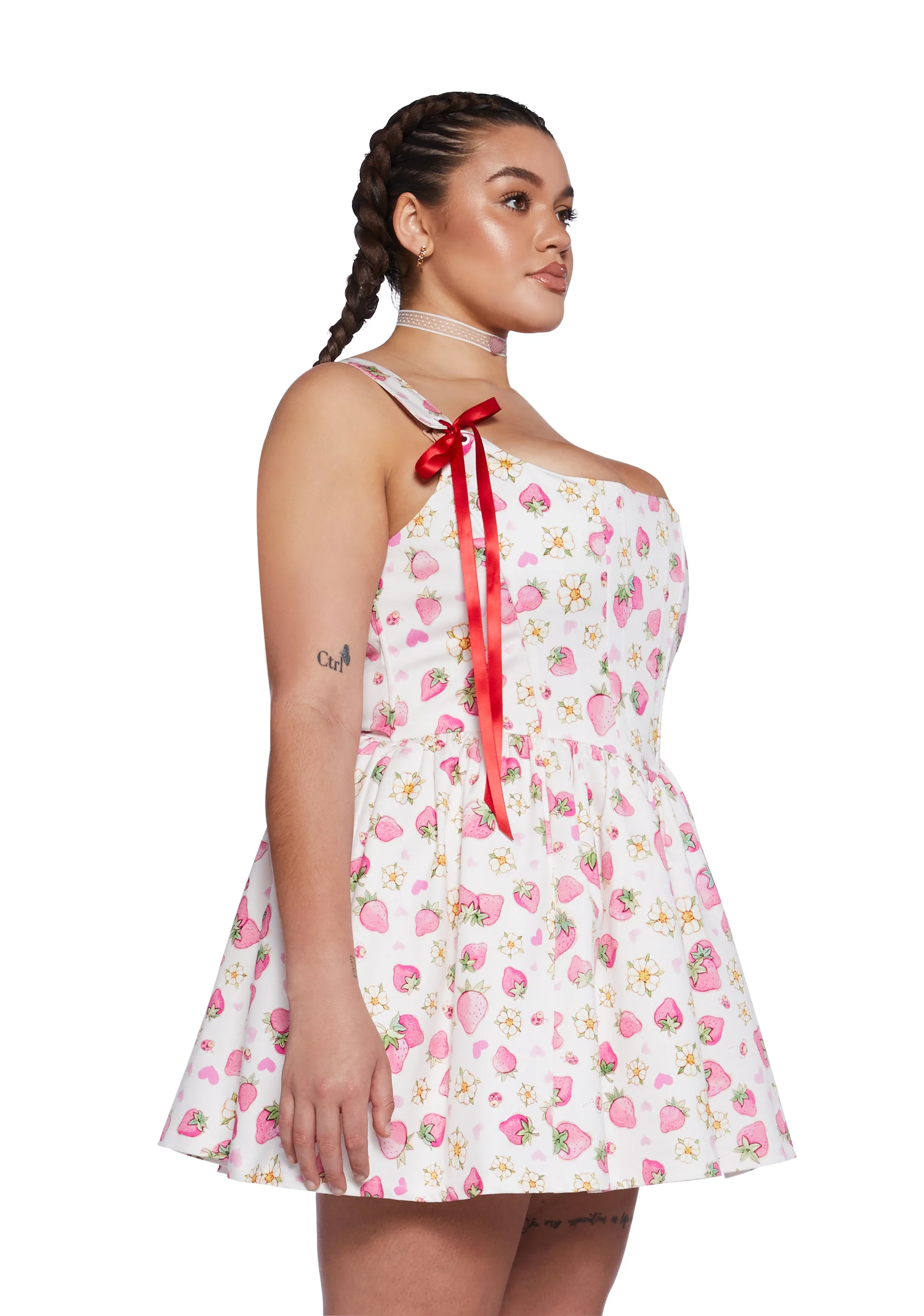 Plus Ladybug Summer Corset Mini Dress - Image 3