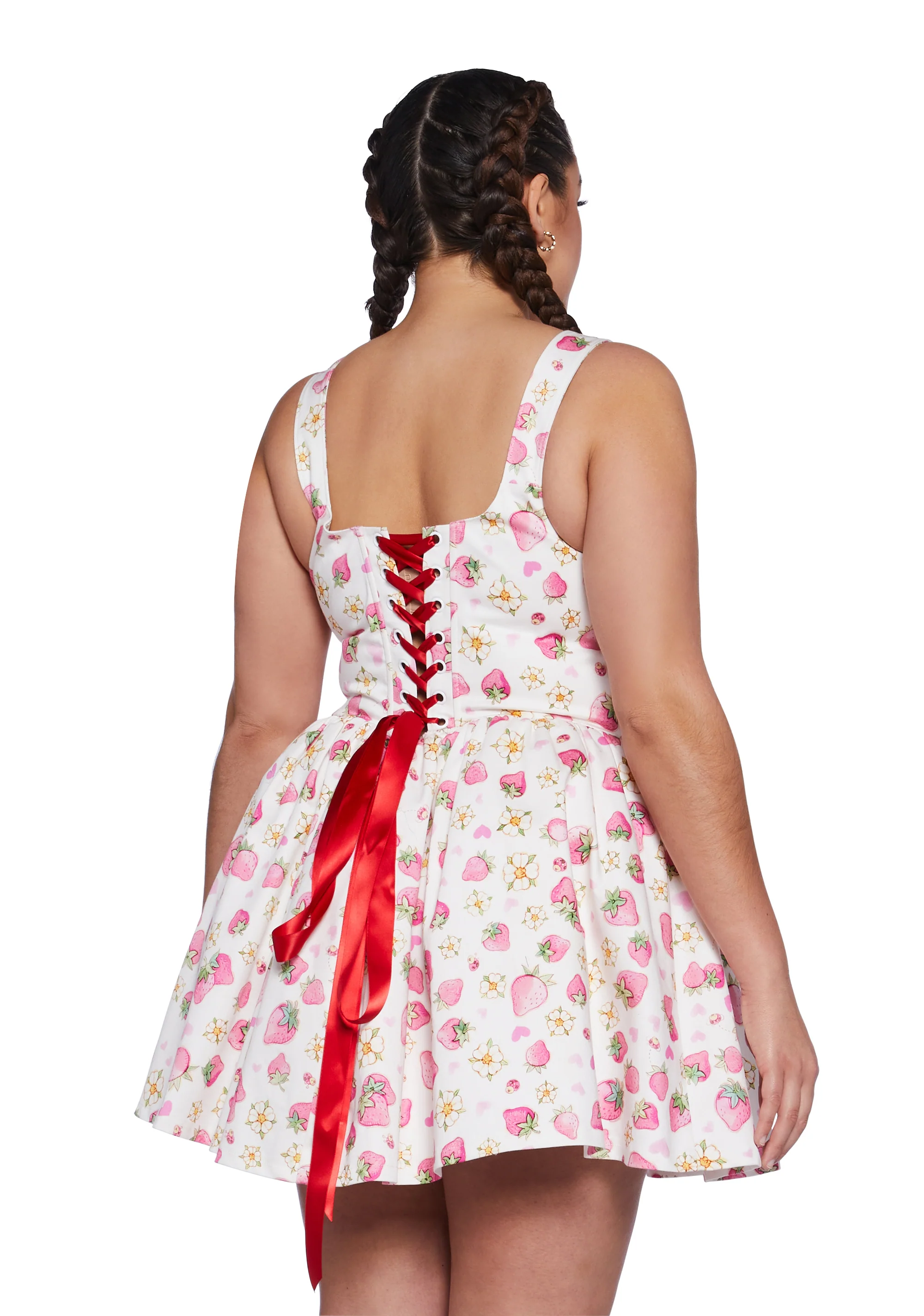 Plus Ladybug Summer Corset Mini Dress - Image 4