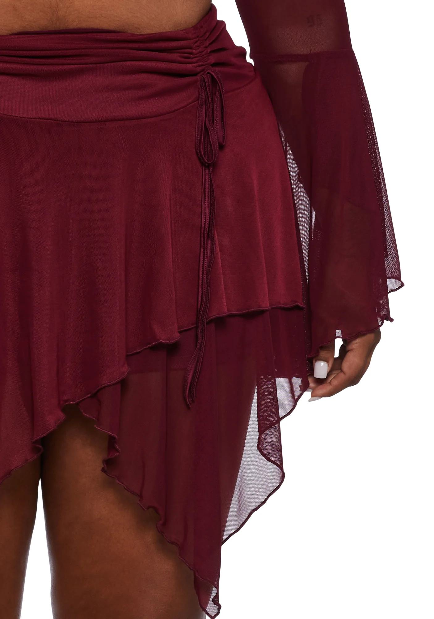Plus Wild Attraction Mesh Mini Skirt- Red - Image 5