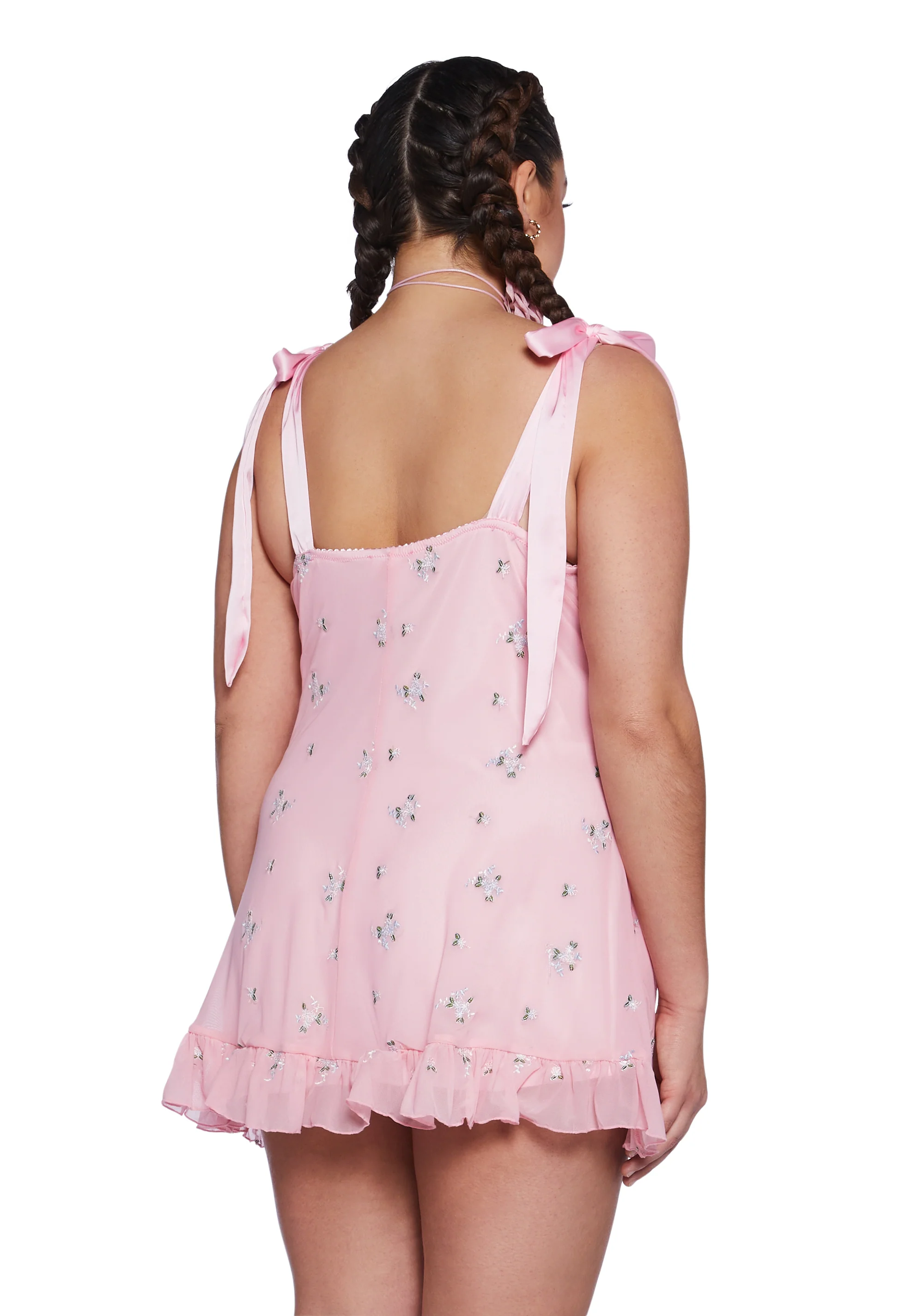 Plus Wildflower Fables Mini Dress - Pink - Image 4