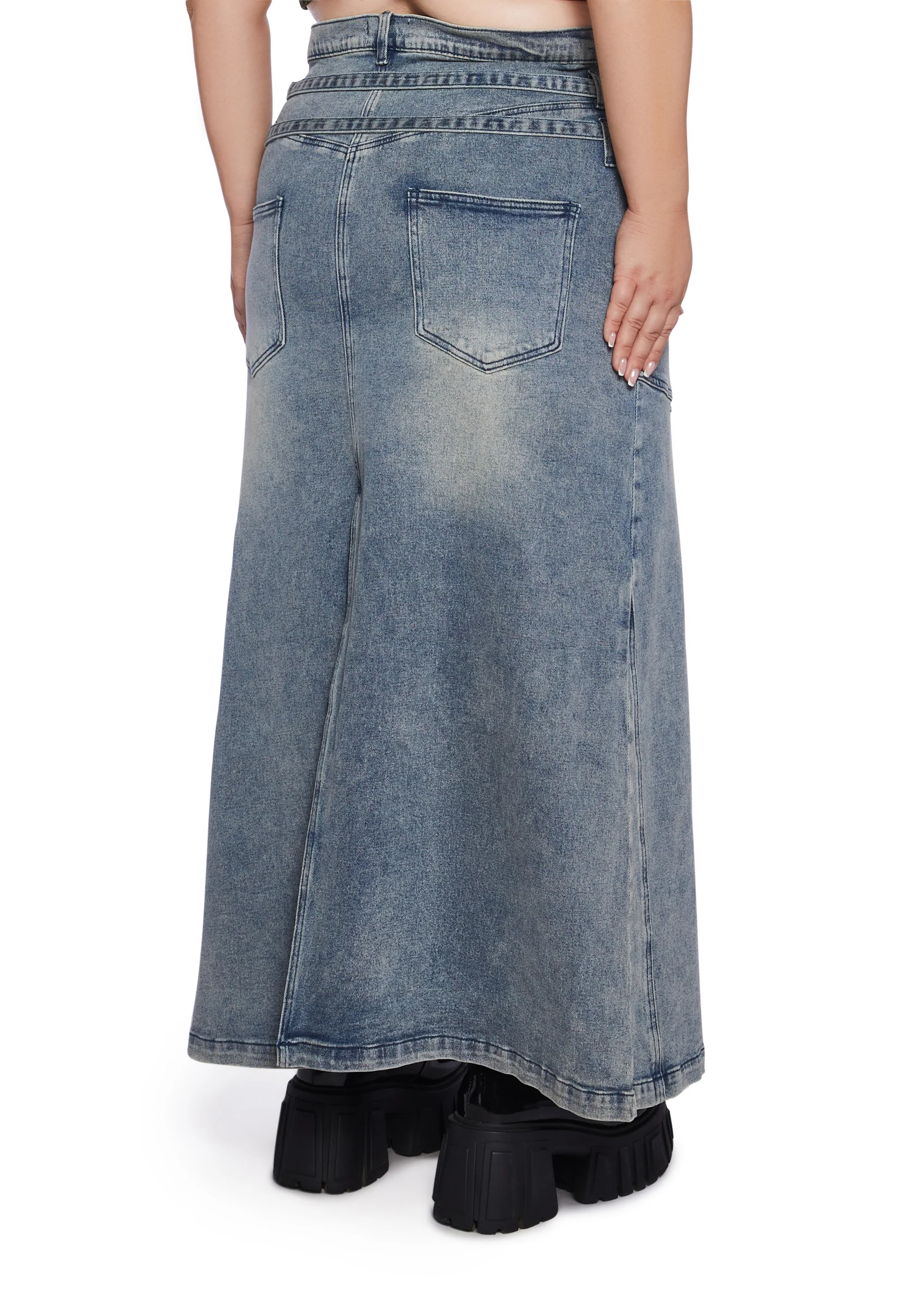 Plus Worry Less Maxi Skirt - Image 4