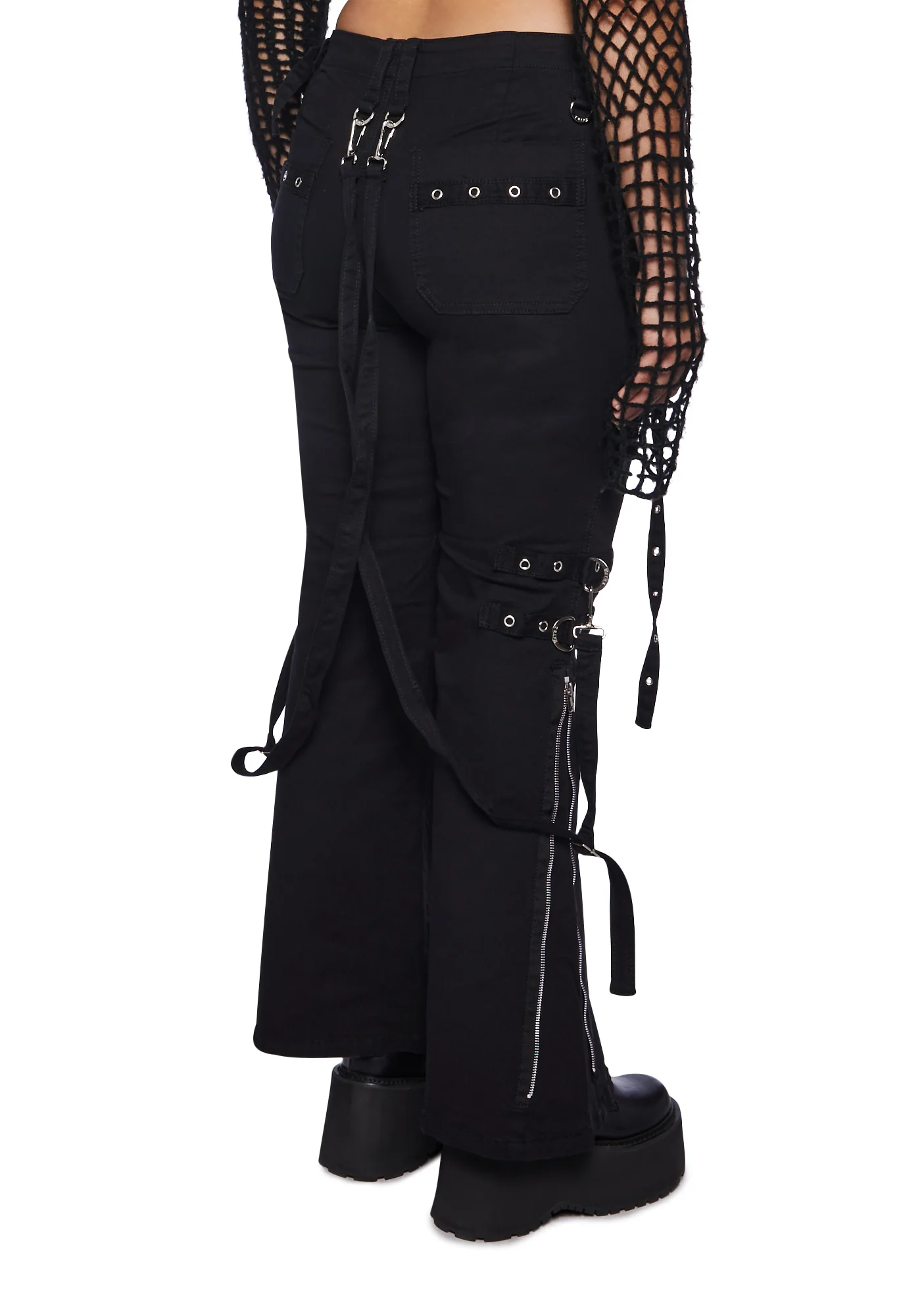 Plus X-Strap Pants - Black - Image 4