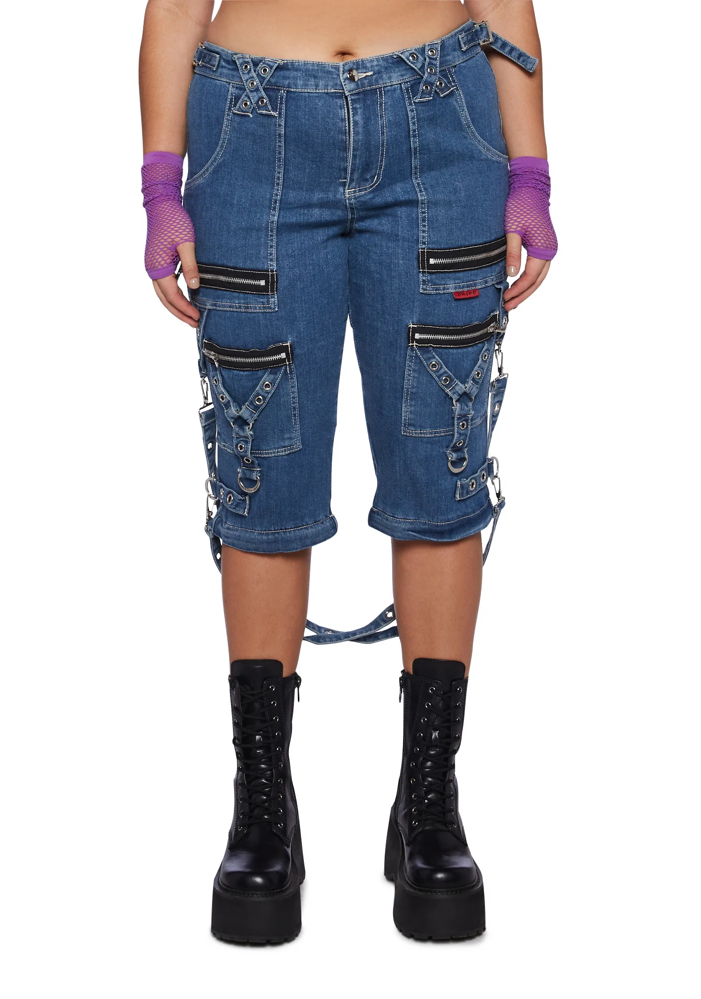 Plus Zip to Zip Pants - Blue Denim - Image 5