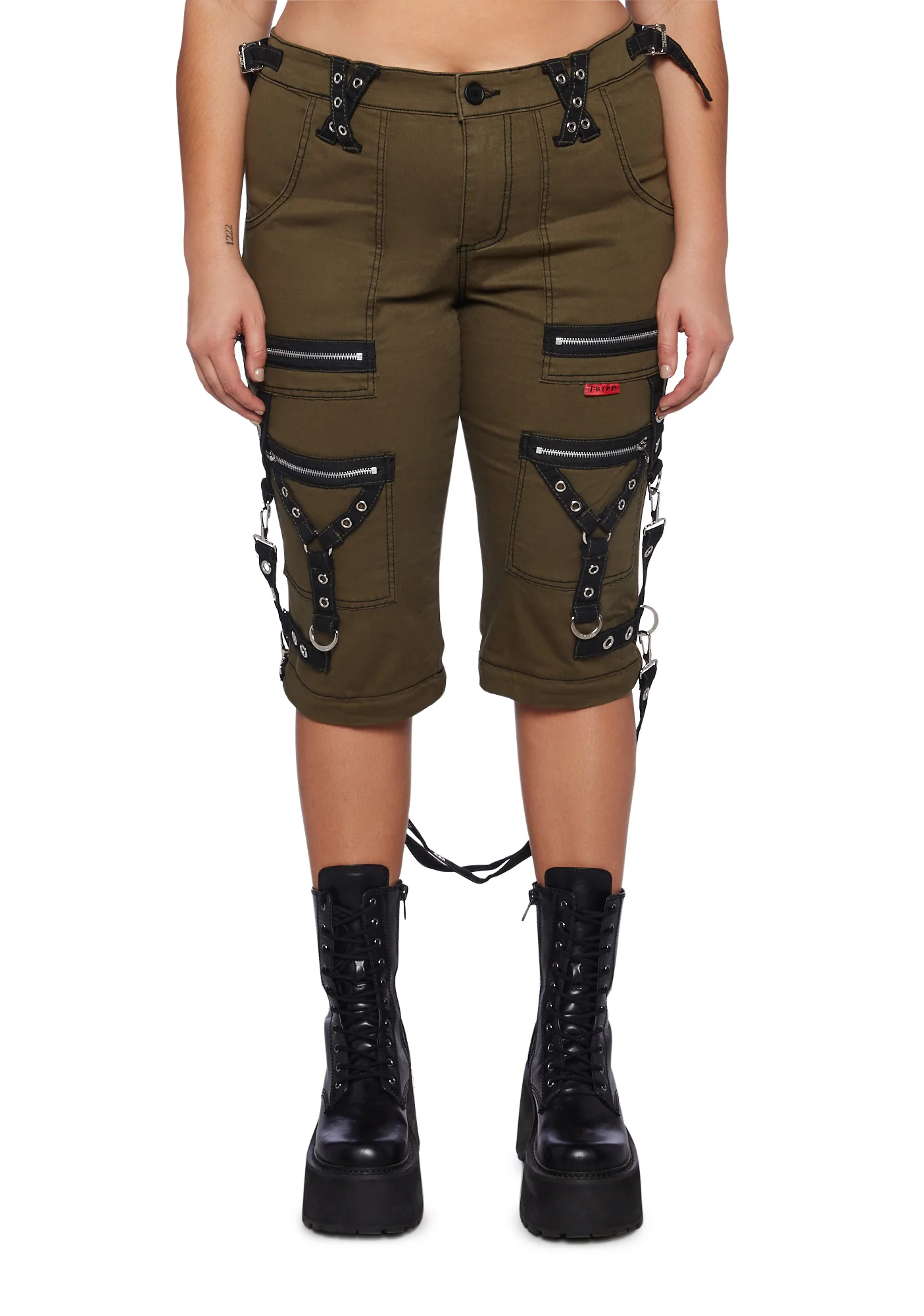 Plus Zip To Zip Pants - Green - Image 5
