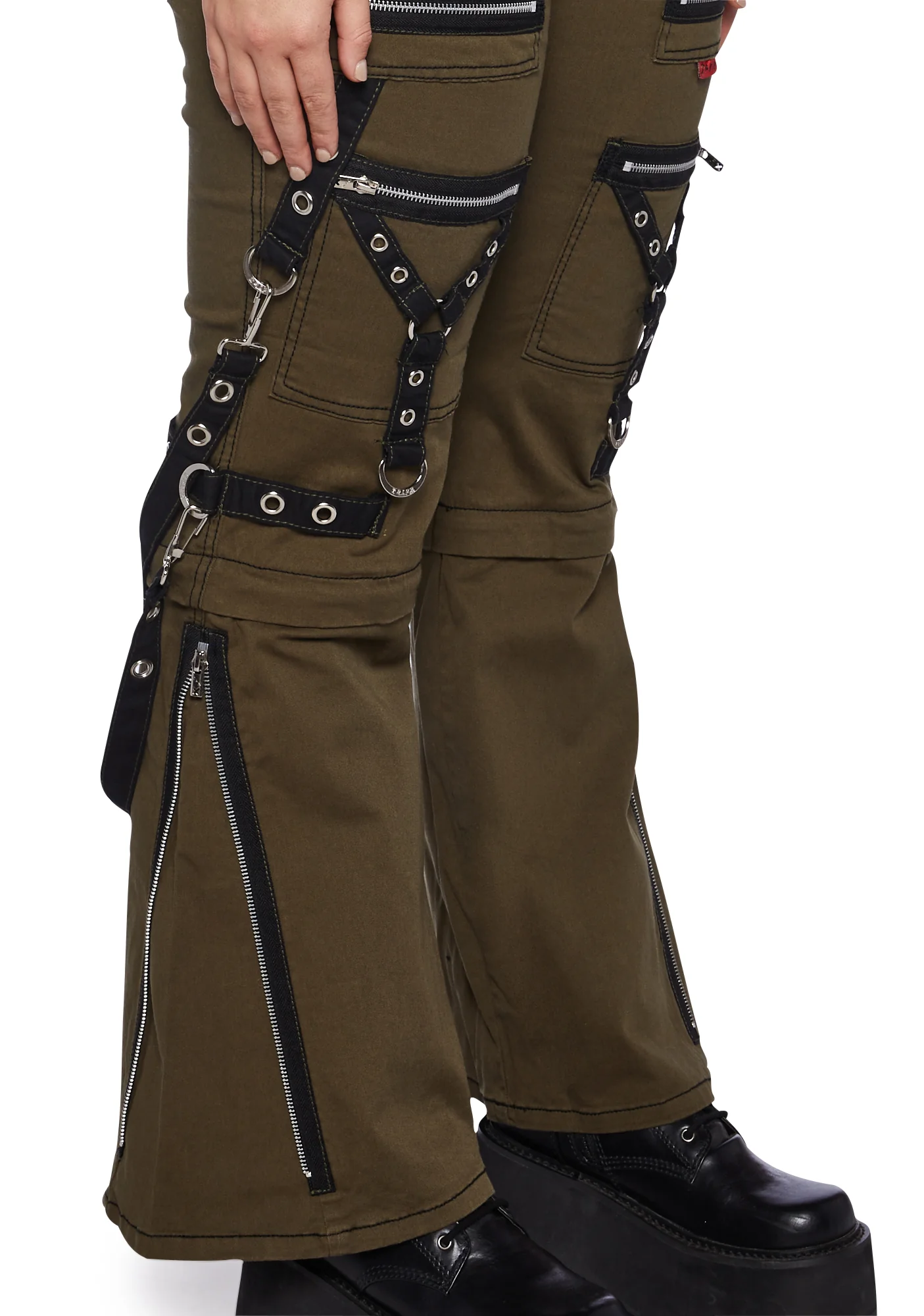 Plus Zip To Zip Pants - Green - Image 6