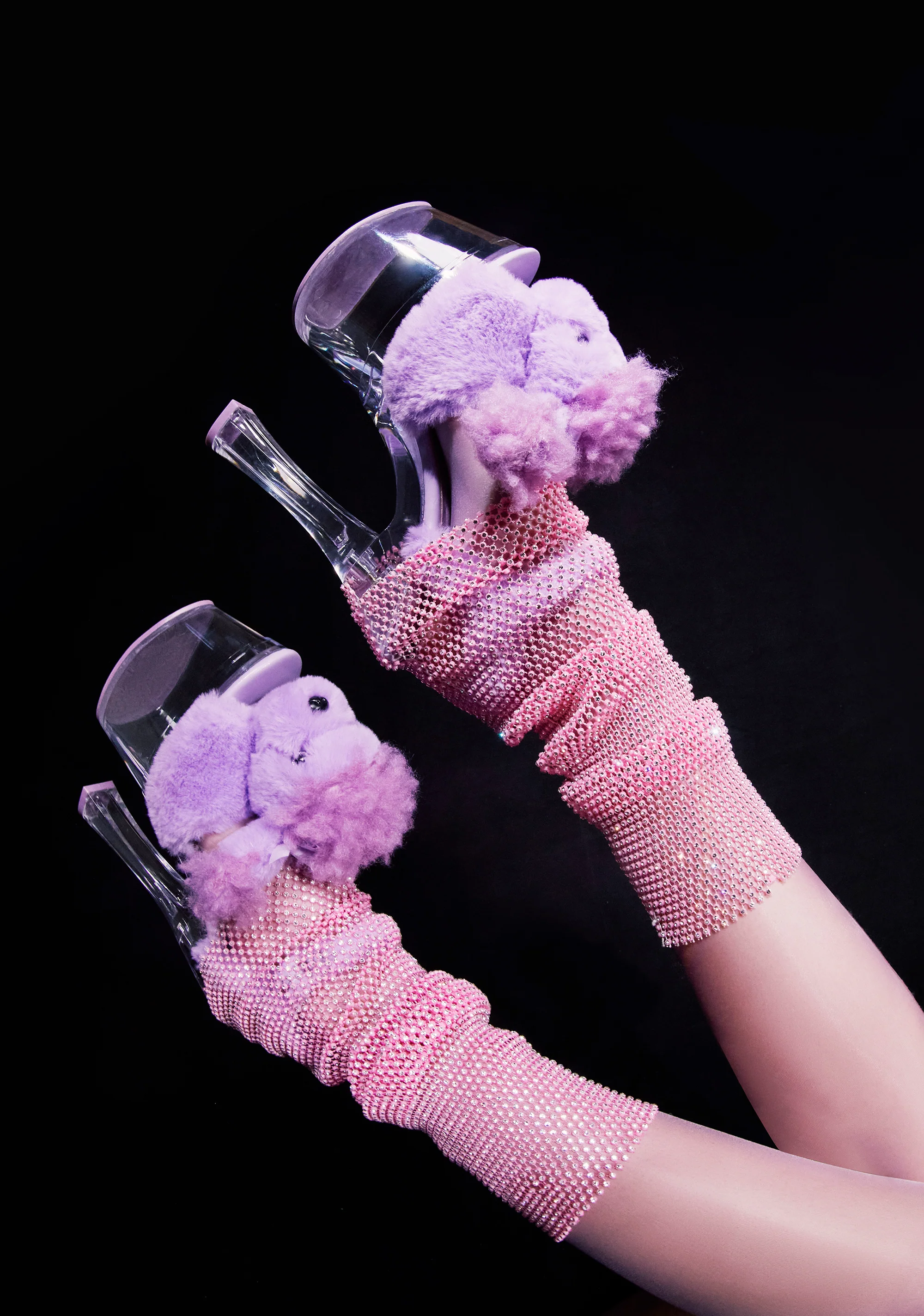 Plush Paws Platform Heels - Purple - Image 5