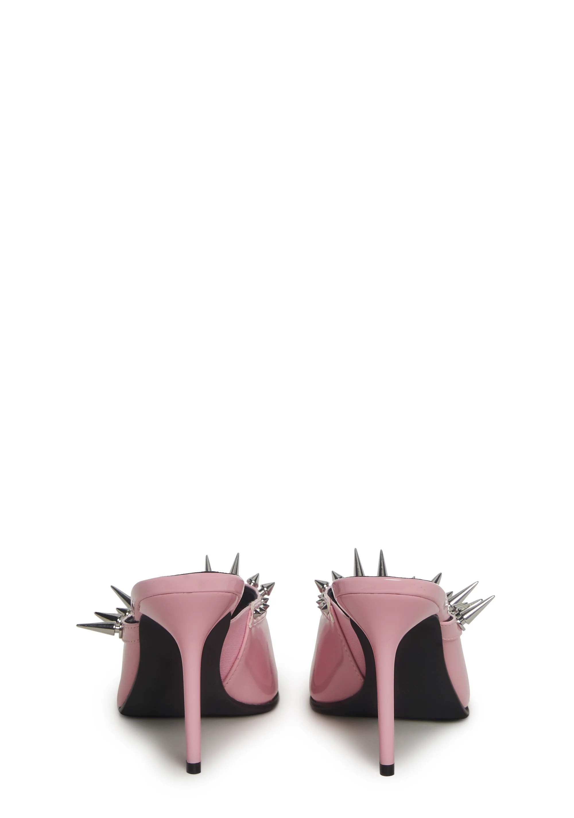 On Your Toes Spiked Mules - Pink - Image 4