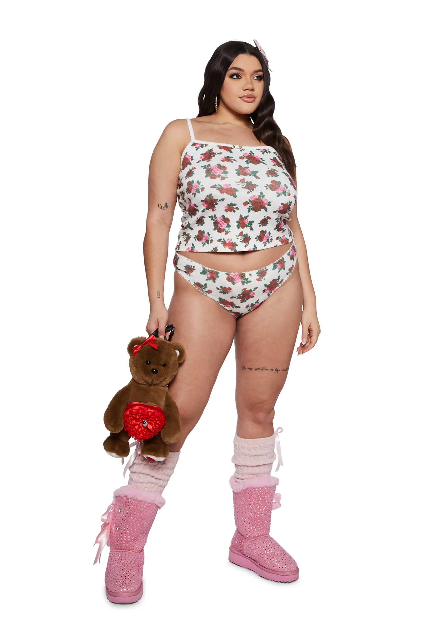 Plus Tender Romance PJ Set - Image 2