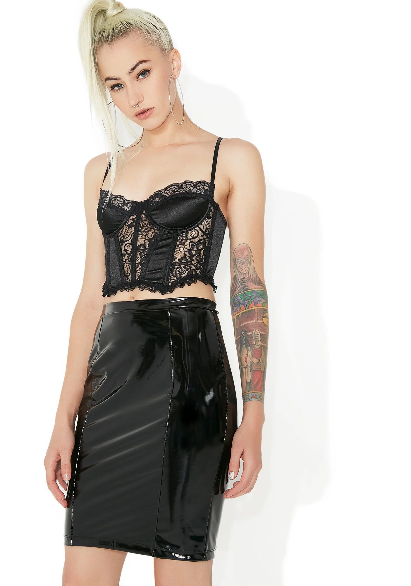 Poison Paradise Vinyl Skirt - Image 8