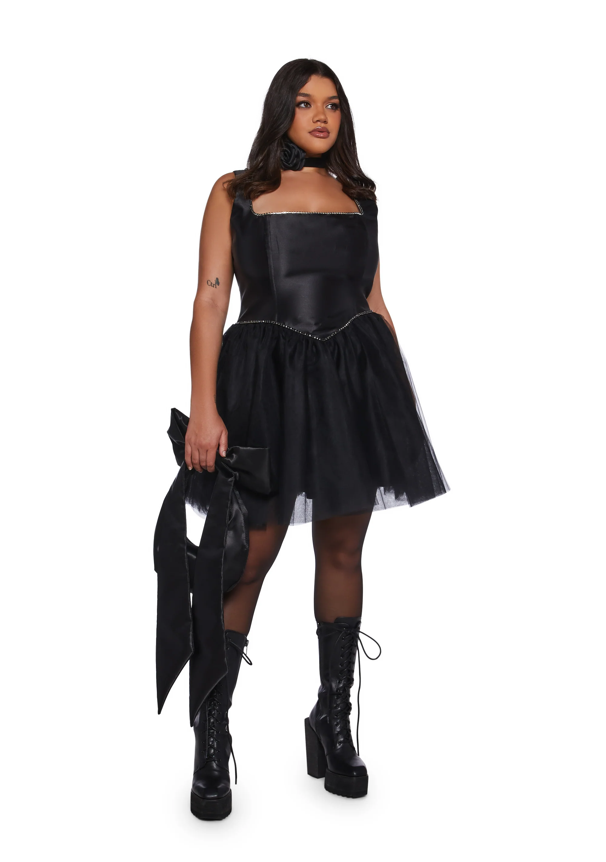 Polished Pirouette Corset Dress - Black - Image 7