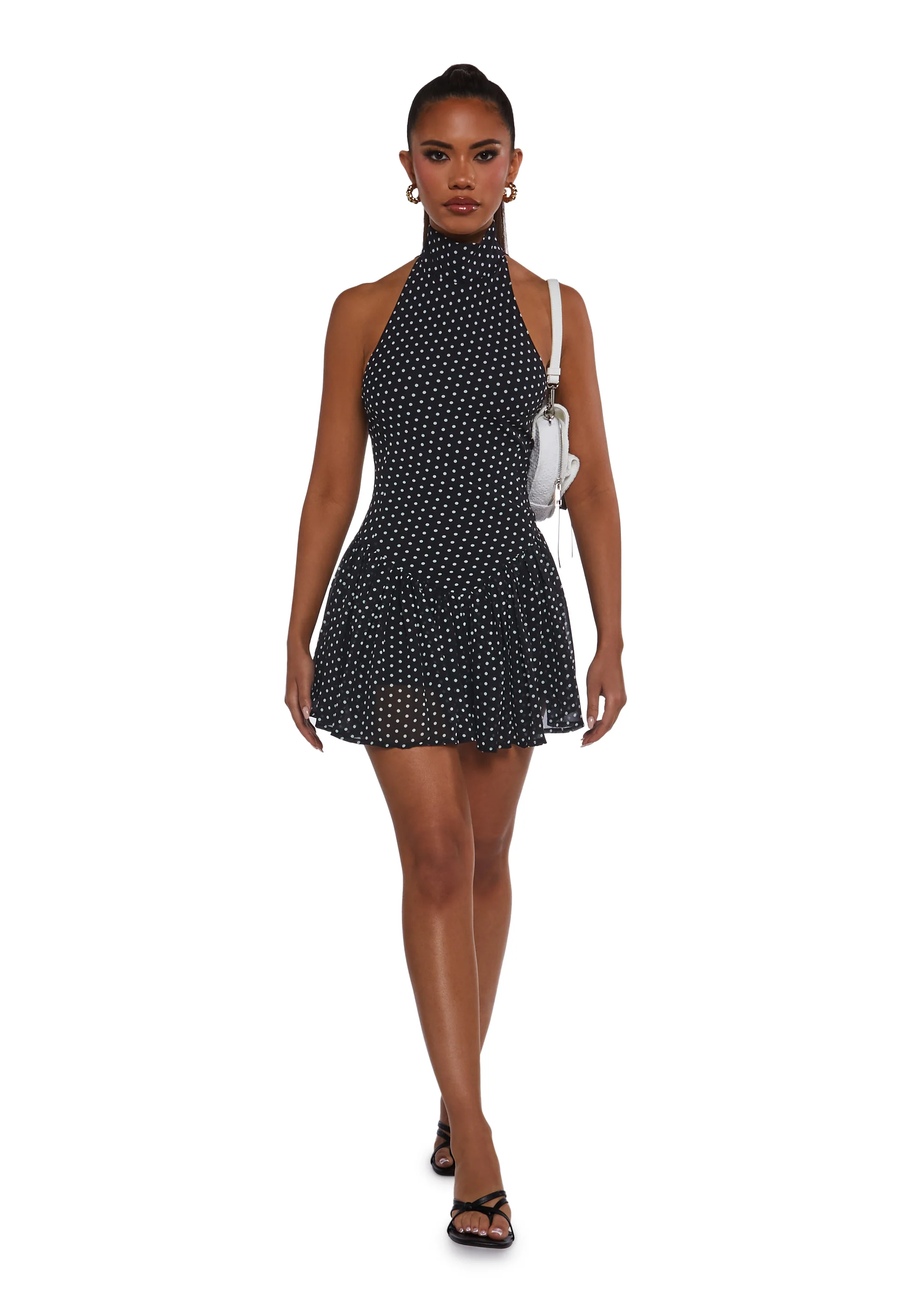 Main Character Polka Dot Dress - Black - Image 2