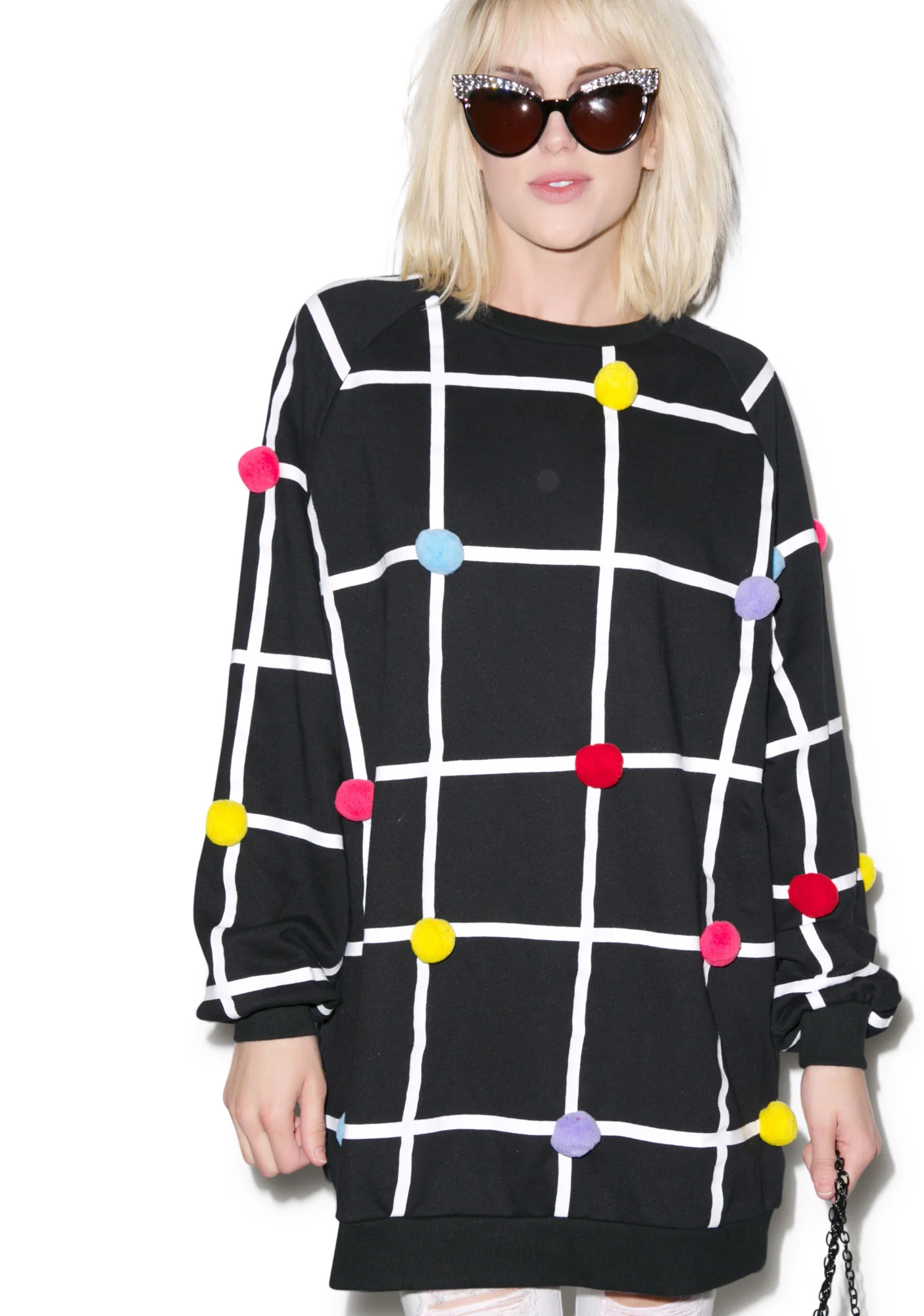 Pom Grid Sweatshirt - Image 3